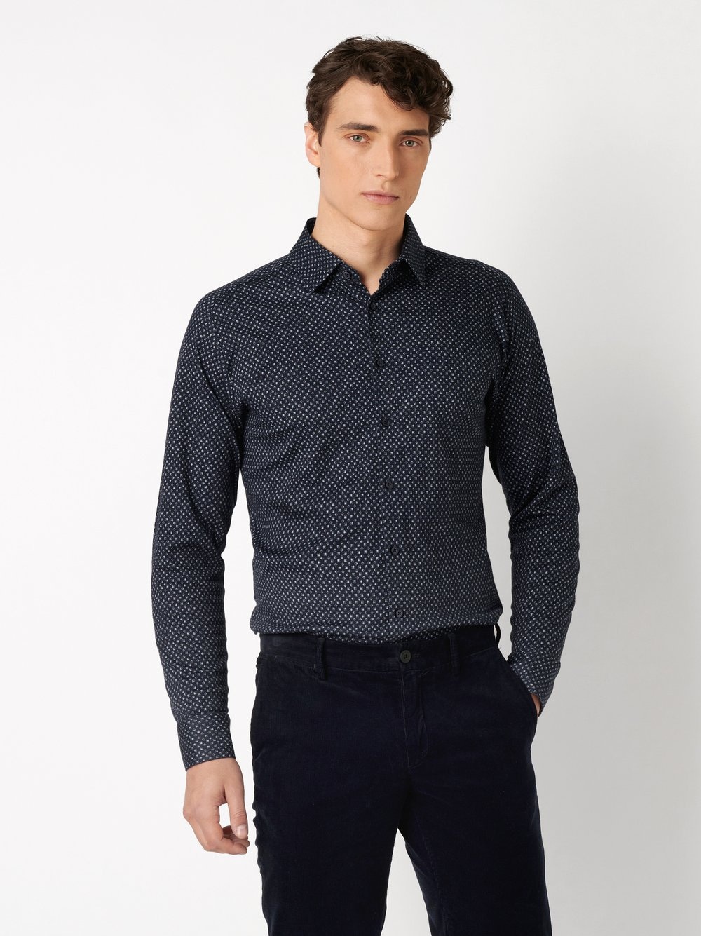 DESOTO Langarmhemd »Jersey Casual Kent«