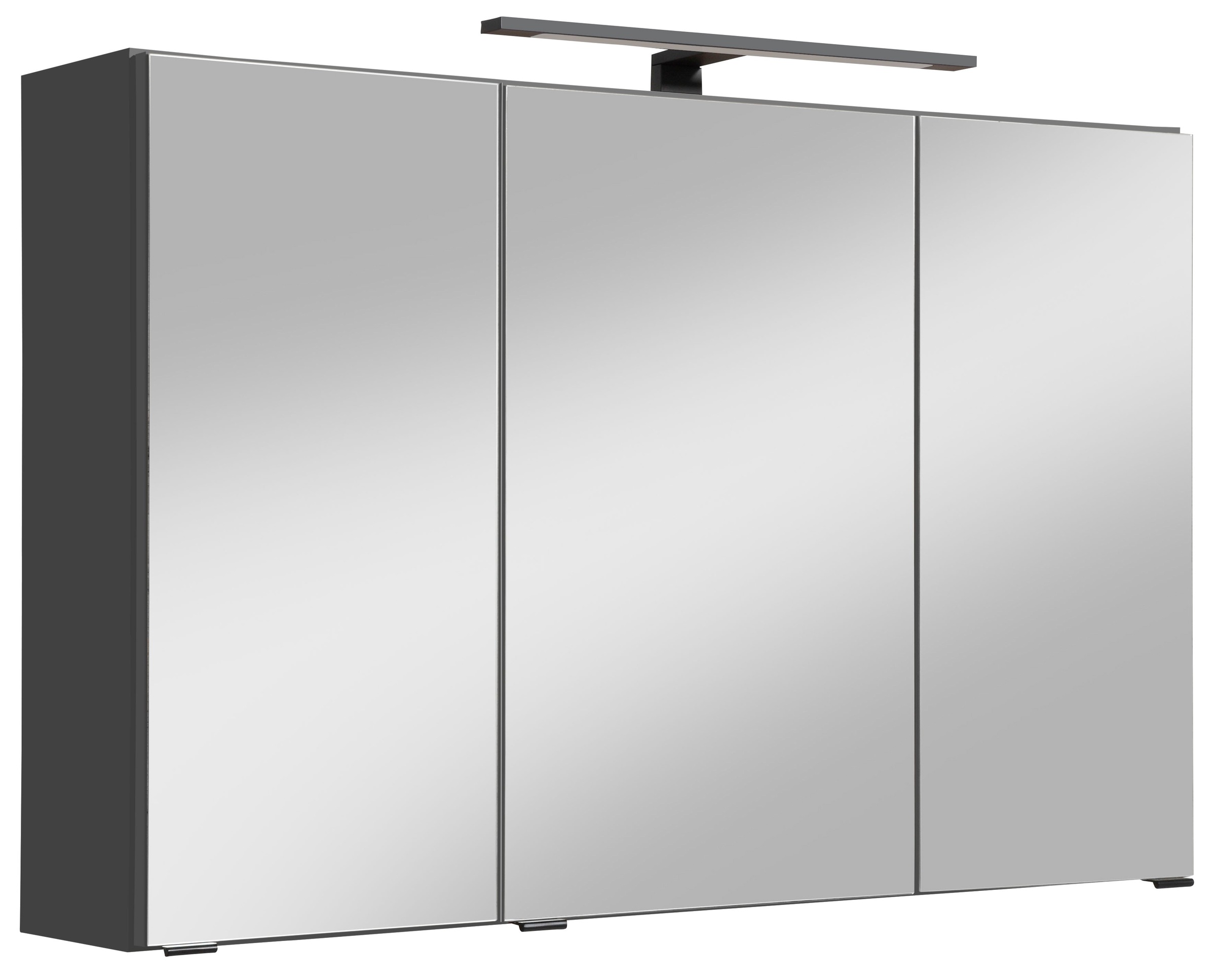 welltime Spiegelschrank »Trento, verschiedene Ausführungen und Farben«, Breite 100 cm, mit 3D-Effekt, Spiegeltüren, Inklusive LED-Beleuchtung