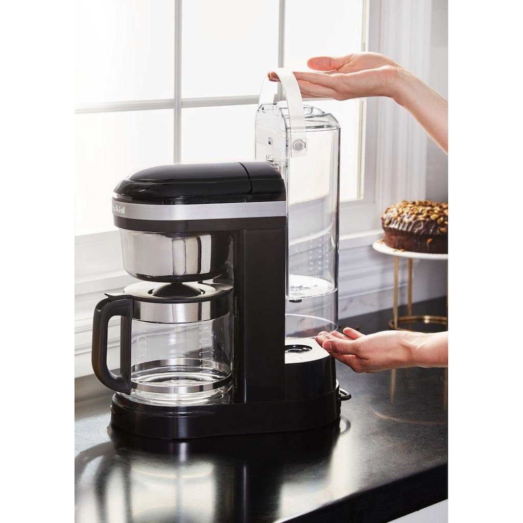 KitchenAid Filterkaffeemaschine »5KCM1209EOB ONYX BLACK«, 1,7 l Kaffeekanne, goldfarbener Permanentfilter