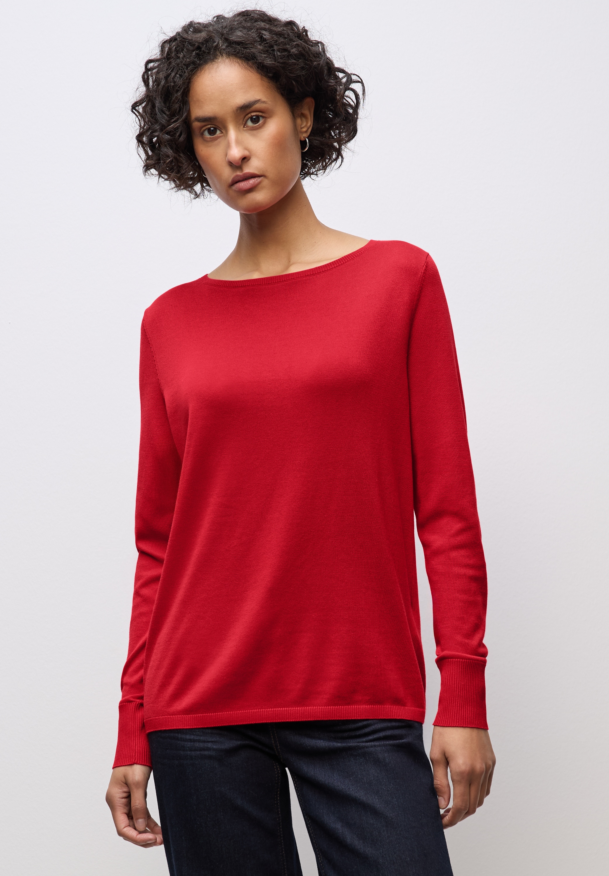 STREET ONE Strickpullover mit U-Boot-Ausschnitt günstig online kaufen