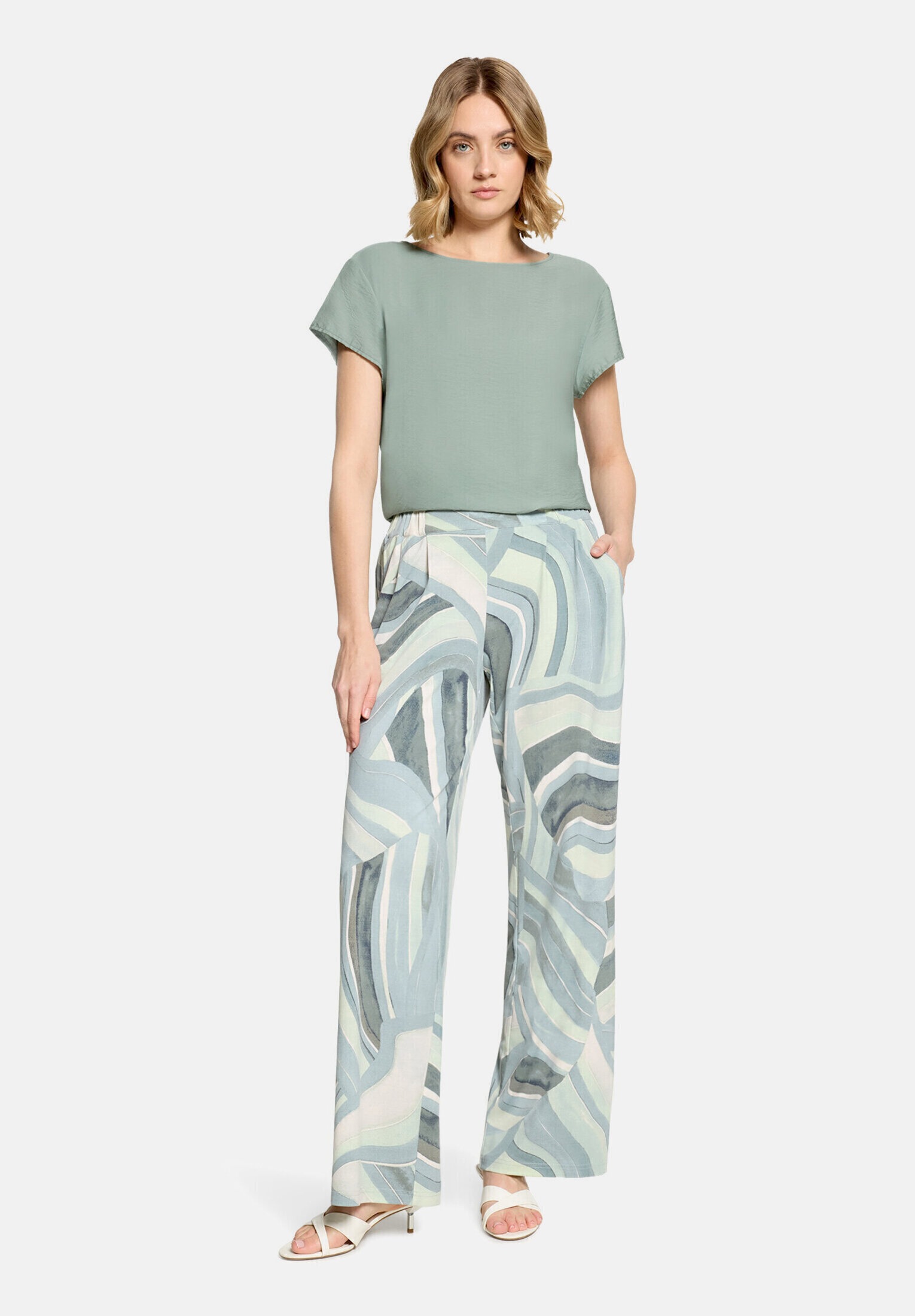 BETTY BARCLAY Damen Shirtbluse "Damen unifarben"chinois grün, Gr. 38, Obermaterial: 89% Viskose, 11% Polyamid, Blusen