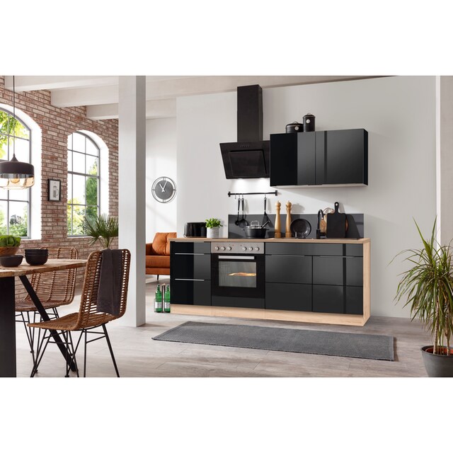 HELD MÖBEL Küchenzeile »Brindisi«, mit E-Geräten, Breite 210 cm kaufen |  BAUR