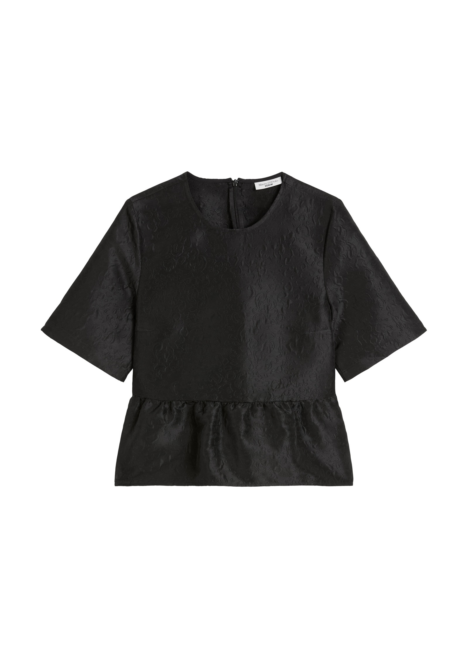 Marc O'Polo DENIM Kurzarmbluse »aus exklusivem Jacquard«