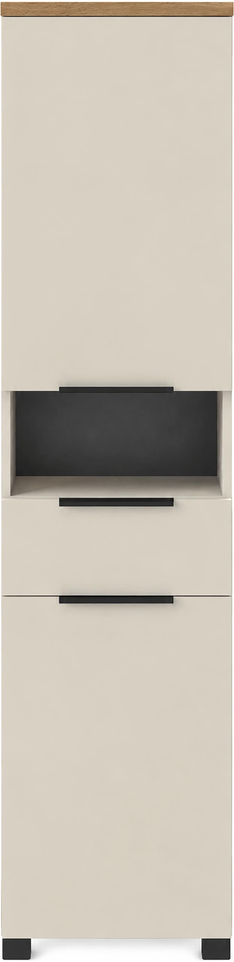 Schildmeyer Hochschrank »Saga, mit fühlbarer Holzstruktur, Breite 40 cm, Made in Germany« 1 Stk. tlg. Eiche Landhaus Dekor mit fühlbarer Struktur, Made in Germany