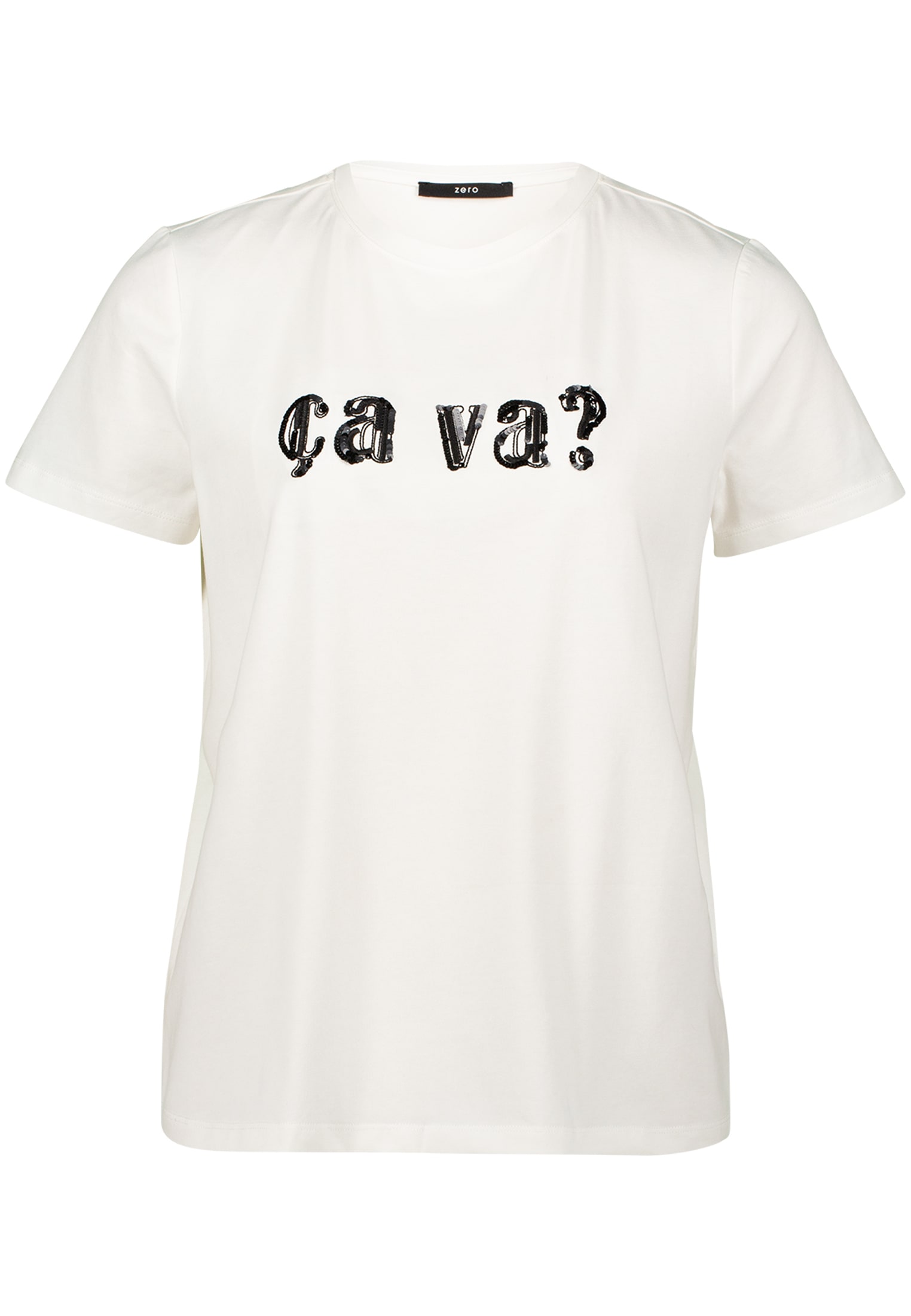 Zero Kurzarmshirt »zero Shirt mit Aufdruck«, (1 tlg.), Plain/ohne Details