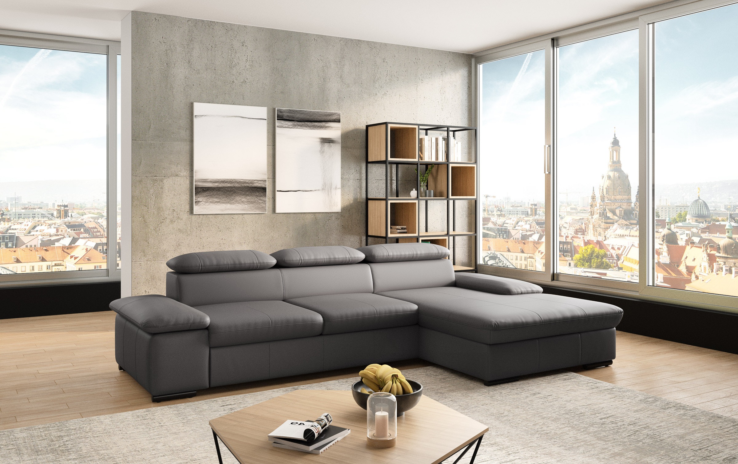 sit&more Ecksofa »Alcudia L-Form«, wahlweise mit Bettfunktion