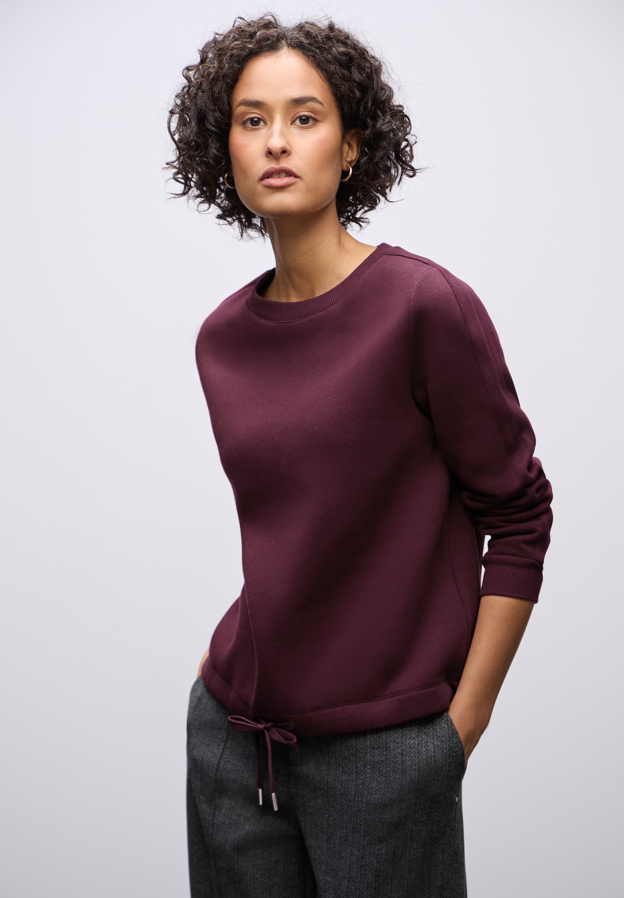 STREET ONE Sweatshirt, mit Tunnelzug am Saum günstig online kaufen