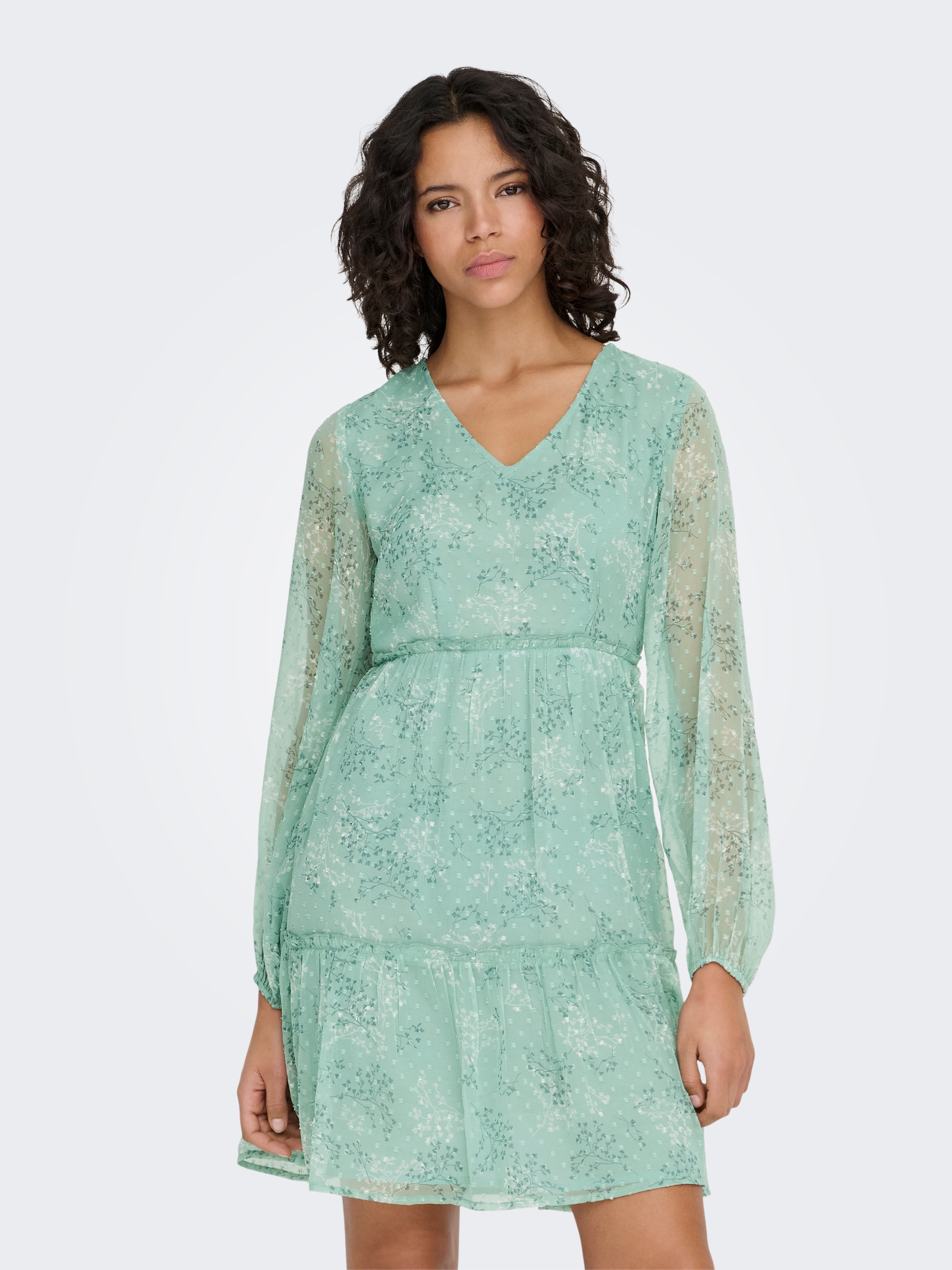 ONLY Chiffonkleid "ONLTESSA-CERA ELIZA L/S DRESS WVN CS" Kunstfaser, regula günstig online kaufen