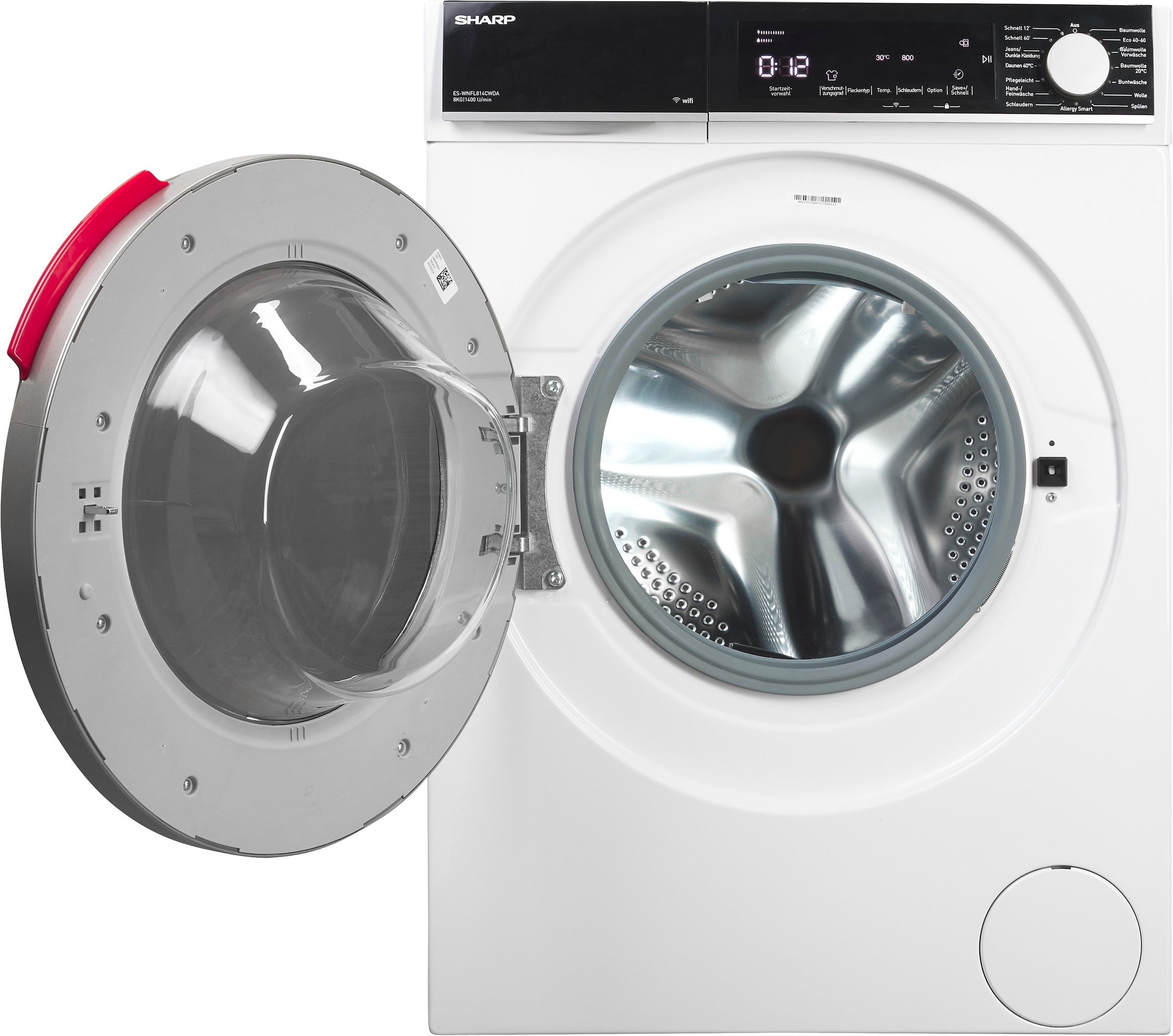 Sharp Waschmaschine »ES-WNFL814CWDA-DE«, 8 kg, 1400 U/min