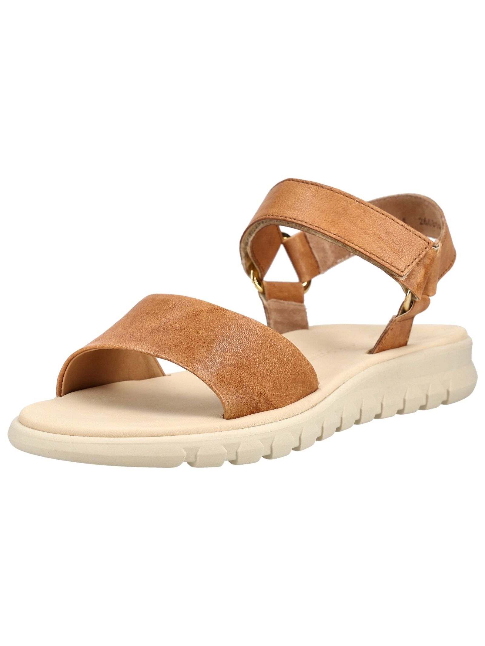 Riemchensandale PAUL GREEN "Paul Green Sandalen Leder", Damen, Gr. 37,5, cuoio, Leder, Schuhe Riemchensandale