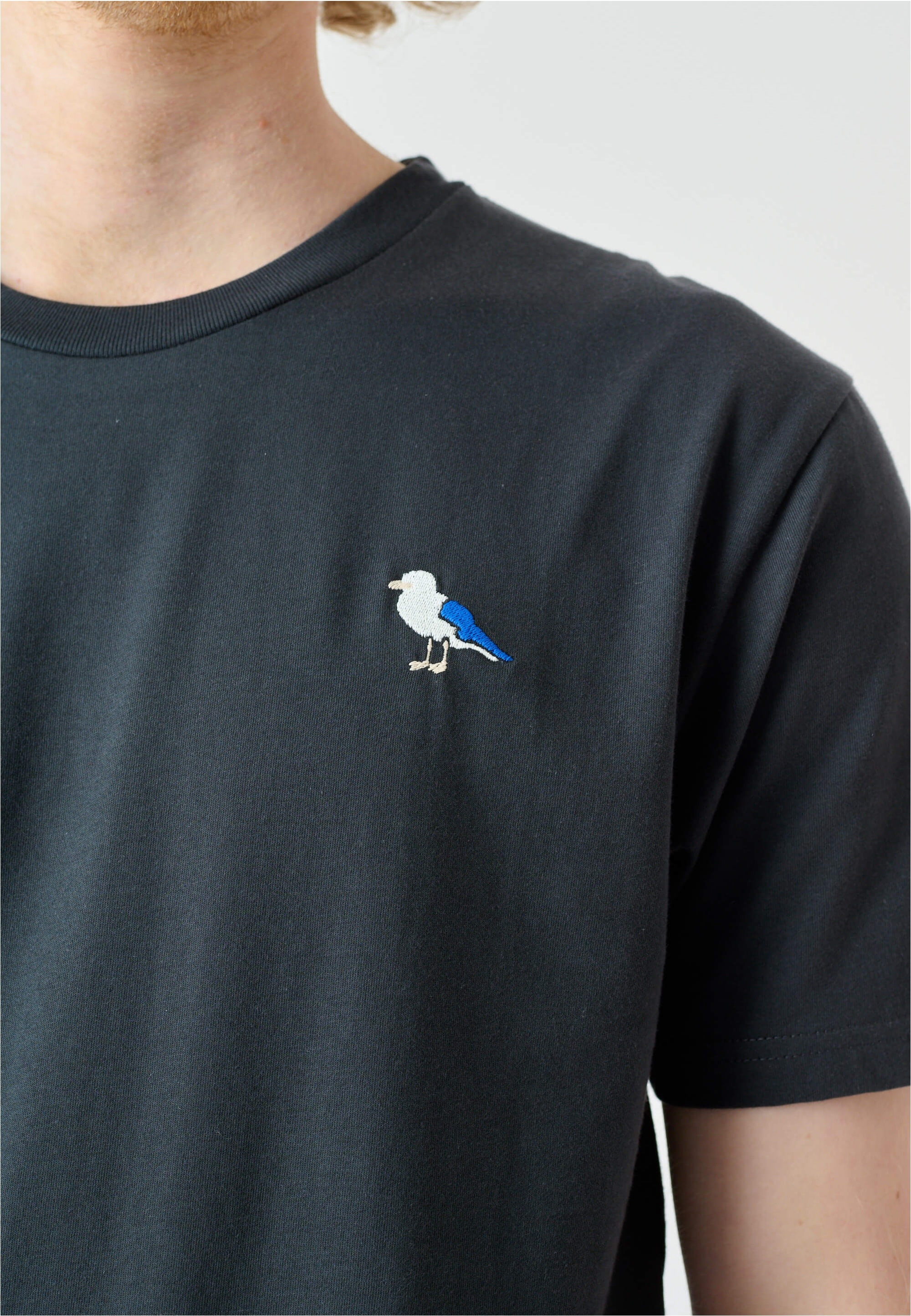 Cleptomanicx T-Shirt »Embro Gull«, (1 tlg.), mit Gull-Stickerei