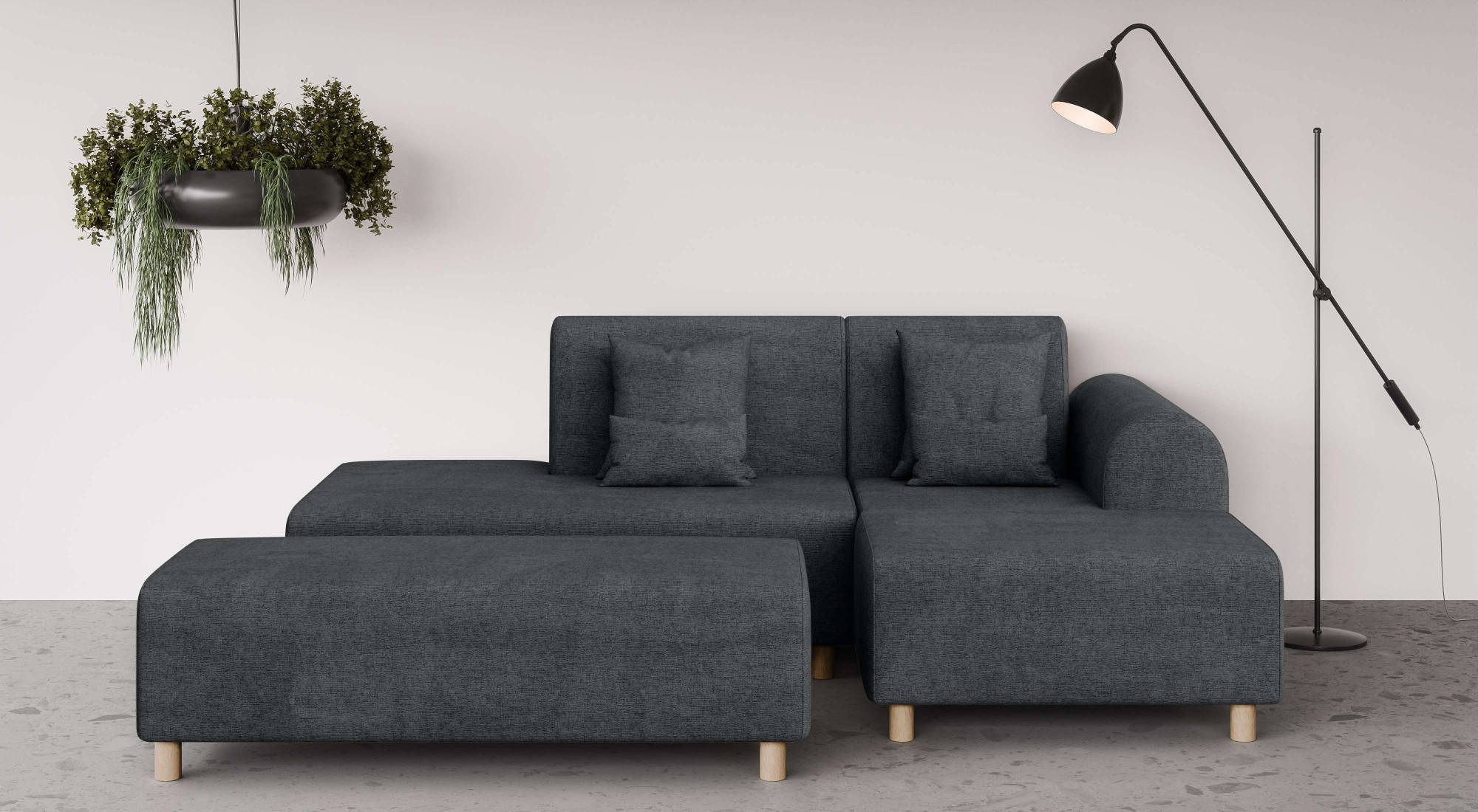 OTTO home Ecksofa "Suyala" L-Form mit Hocker günstig online kaufen