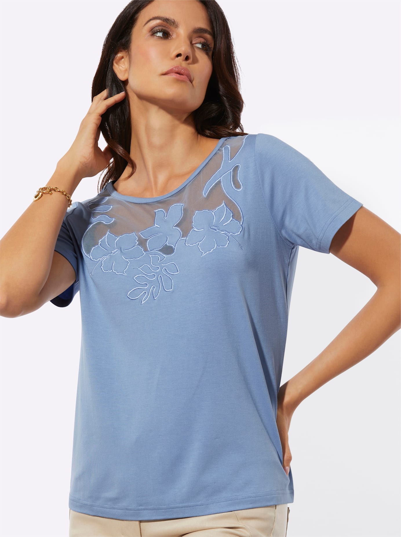 creation L Kurzarmshirt »Shirt« 1 tlg.