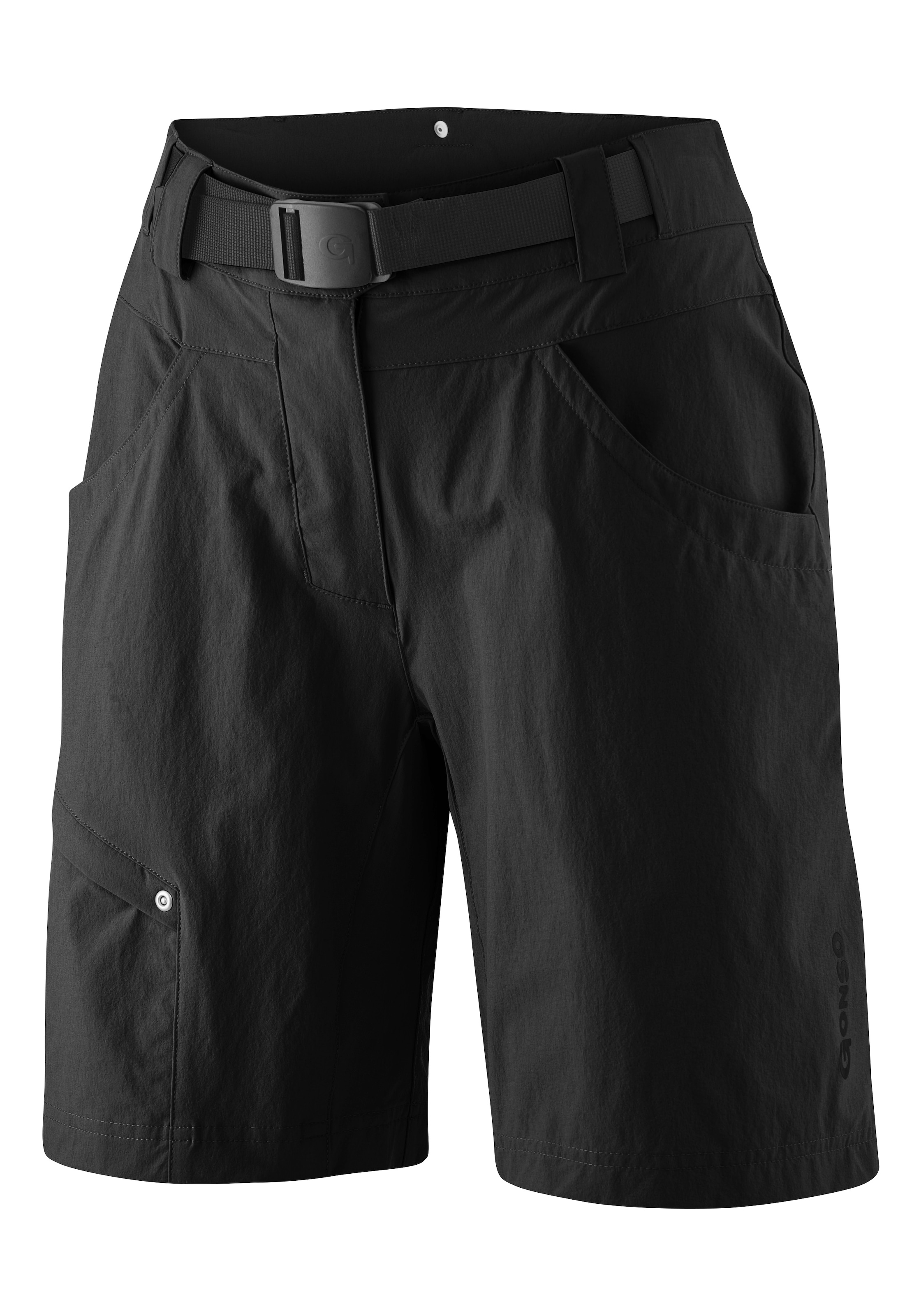 Gonso Fahrradhose »Mira Basic«, kurze Damen Radhose mit Sitzpolster, wasserabweisend, inkl. Gürtel