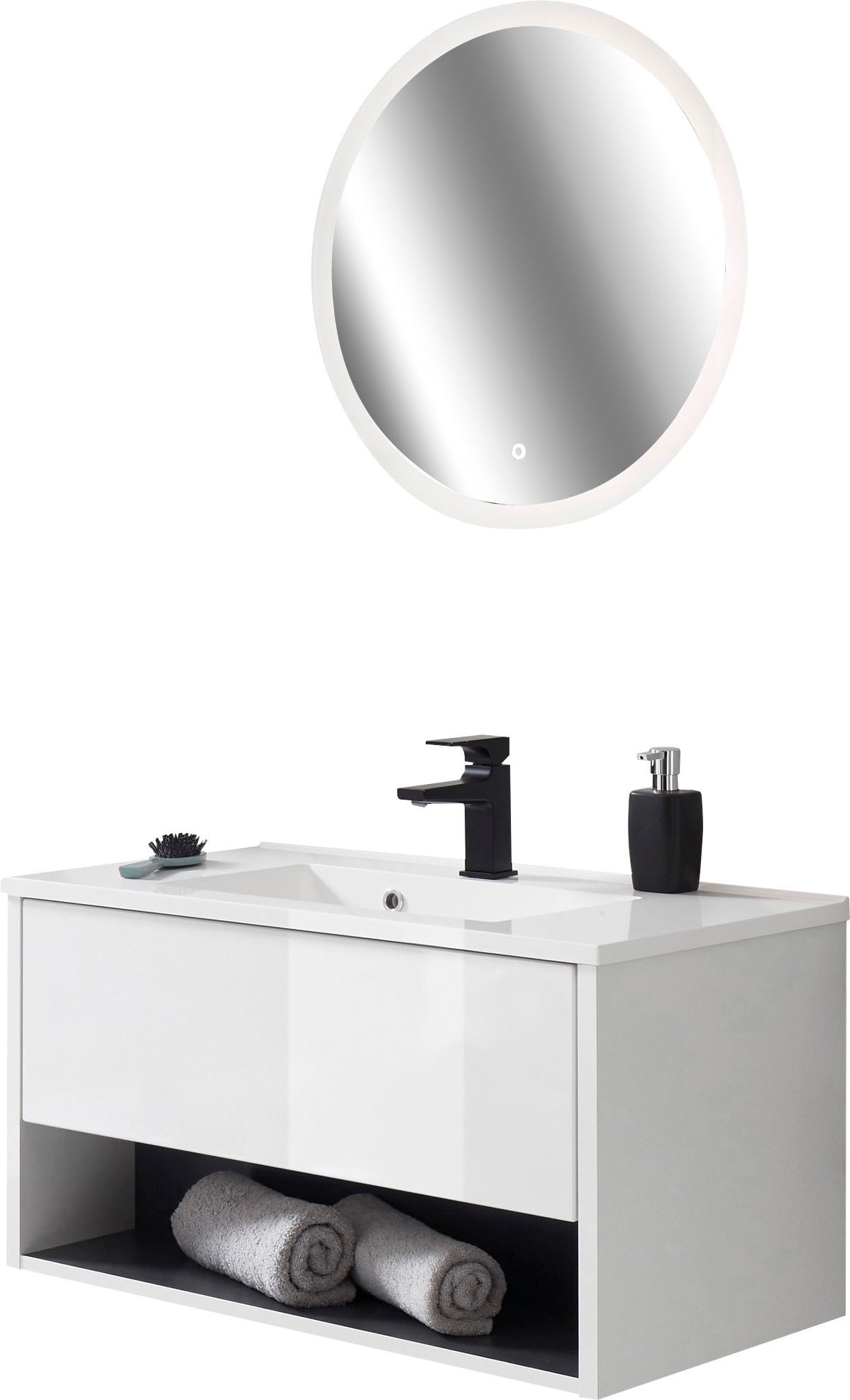 Home affaire 1100000002199 "Studio Line, Bad im modernen Design, 2-teiliges Badezimmer" 2 Stk. tlg.
