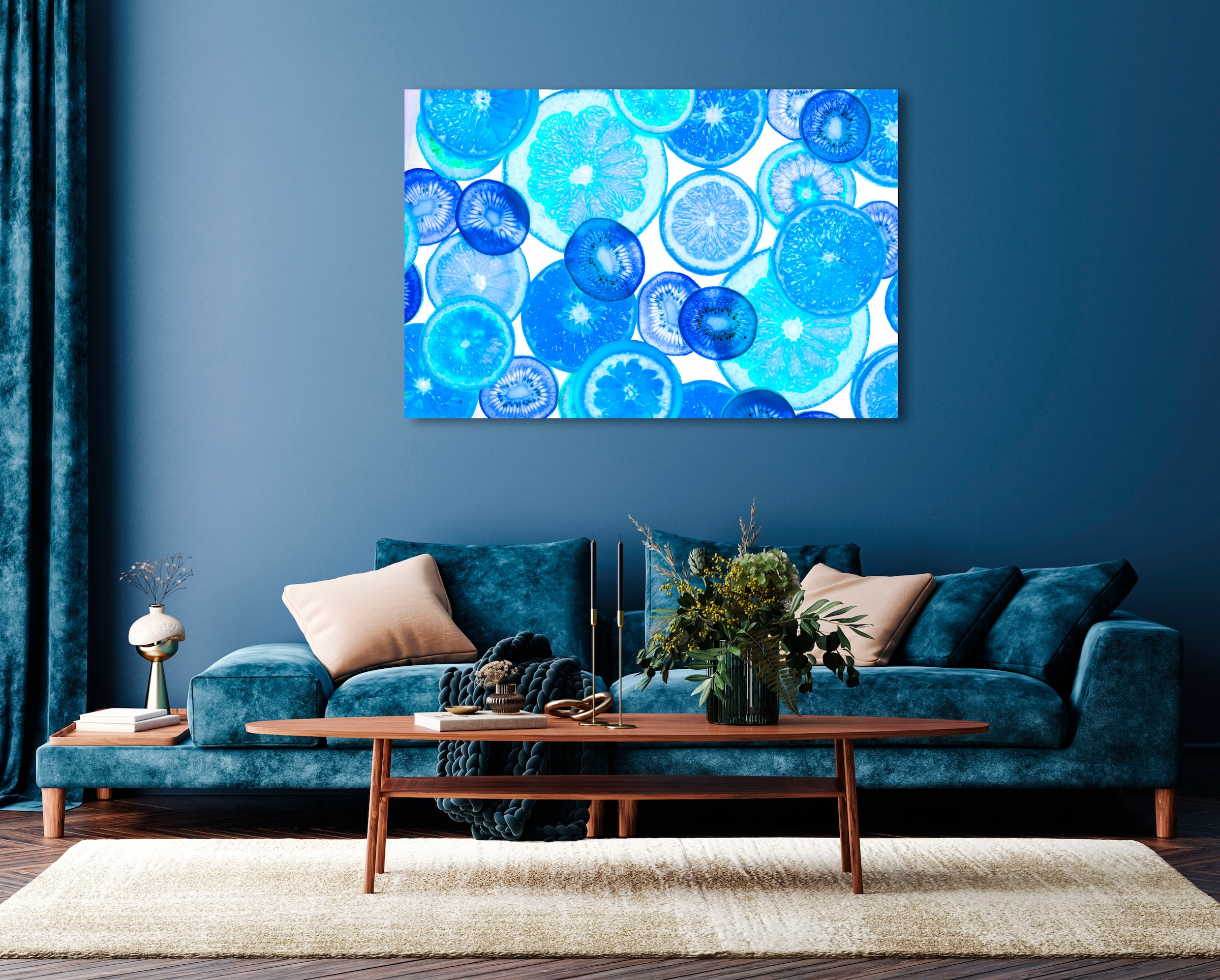 queence Acrylglasbild "Egid", Abstrakt-klassische Fantasie-Obst-Obst Bilder günstig online kaufen