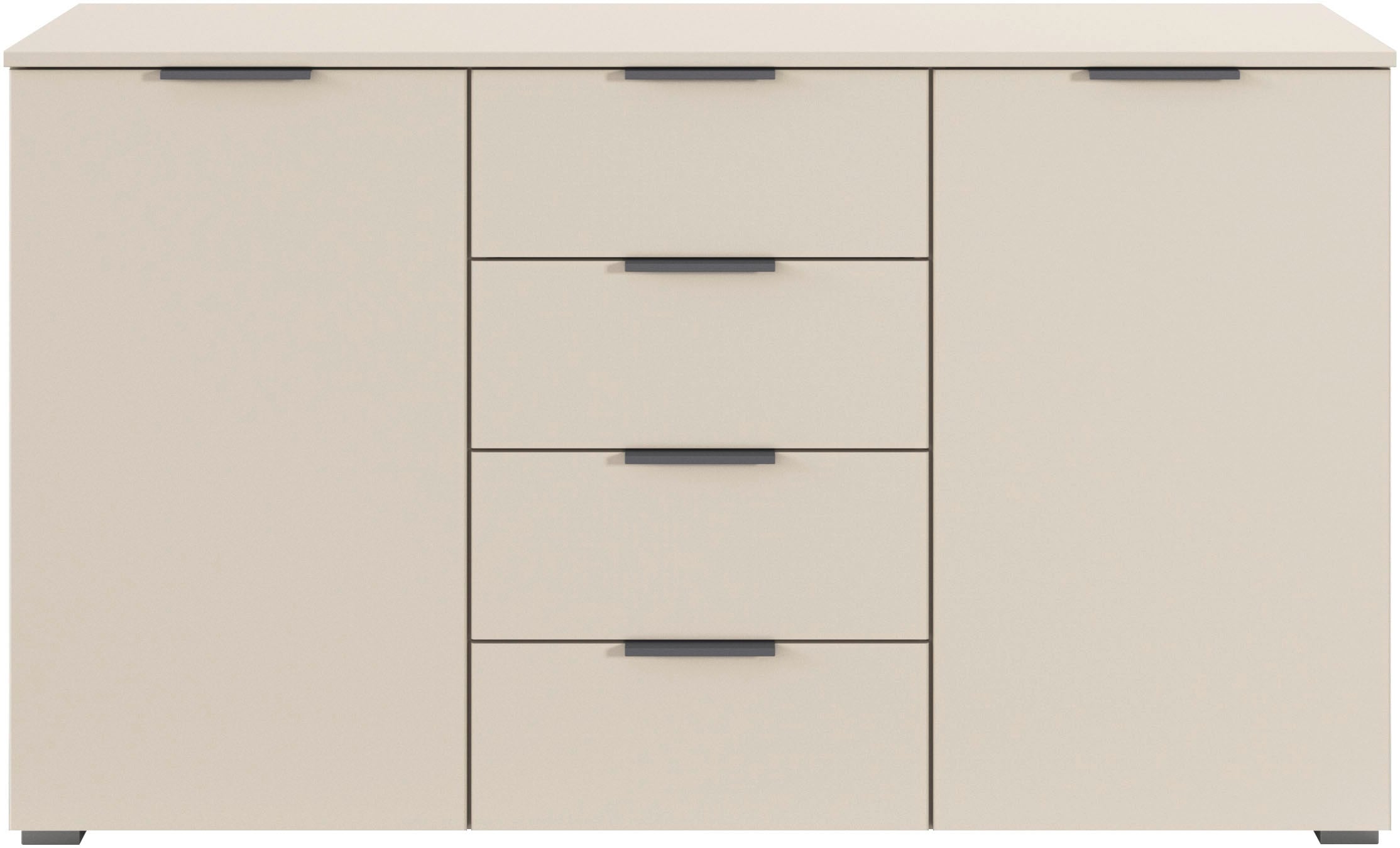 rauch Kombikommode »Sideboard Schubladenkommode AGORDO mit Dekor- oder Hochglanzfront«, (in zwei Griff-Farben), mit 4 Schubkästen und 2 Türen sowie Metallgriffen MADE IN GERMANY