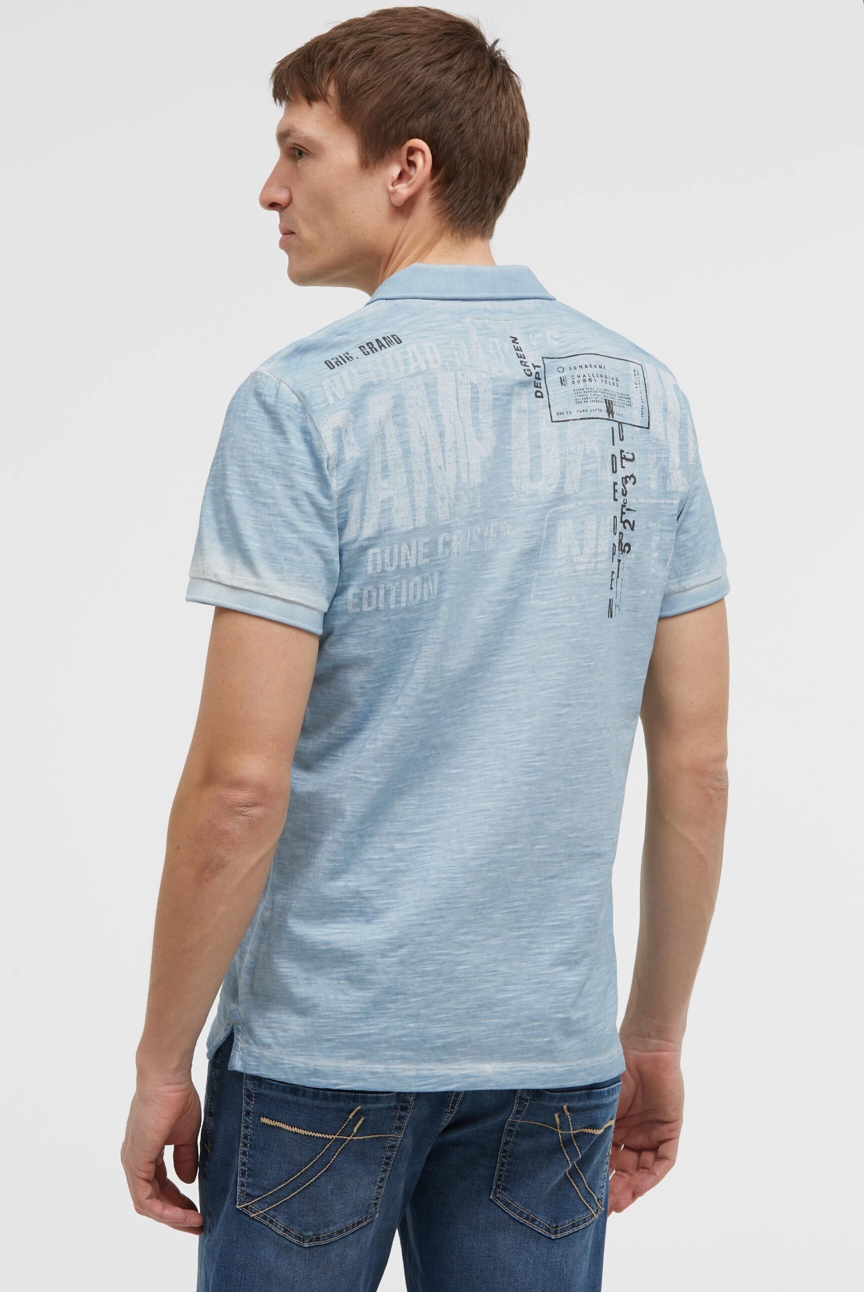 CAMP DAVID Poloshirt mit Seitenschlitze