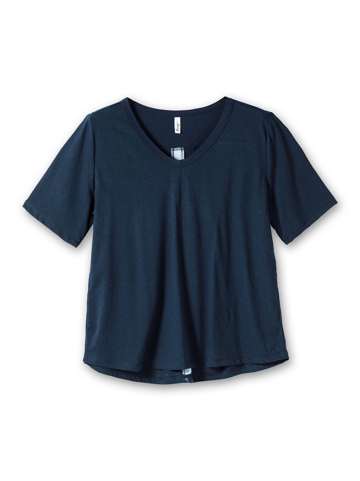 Sheego T-Shirt »Große Größen«, im Leinen-Mix, mit Druck hinten