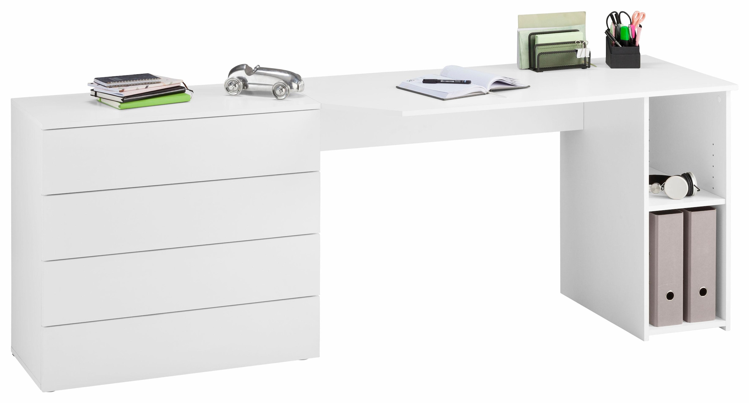 borchardt Möbel Schreibtisch »Wallis«, Breite 196 cm, Push to Open-Funktion  bestellen | BAUR
