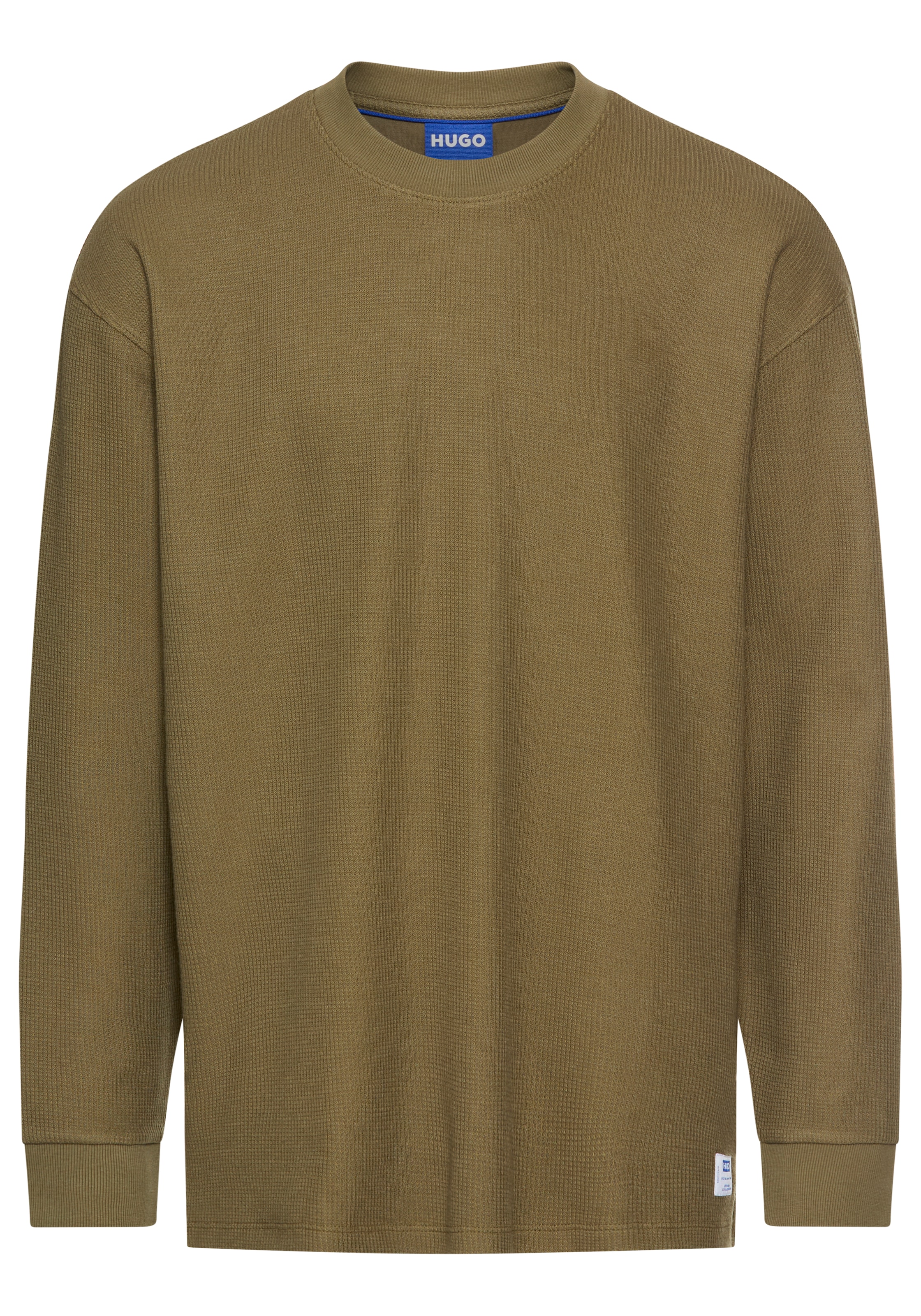 HUGO Blue Langarmshirt "Nuwolo" Rundhalsausschnitt, lässig geschnitten, Log günstig online kaufen