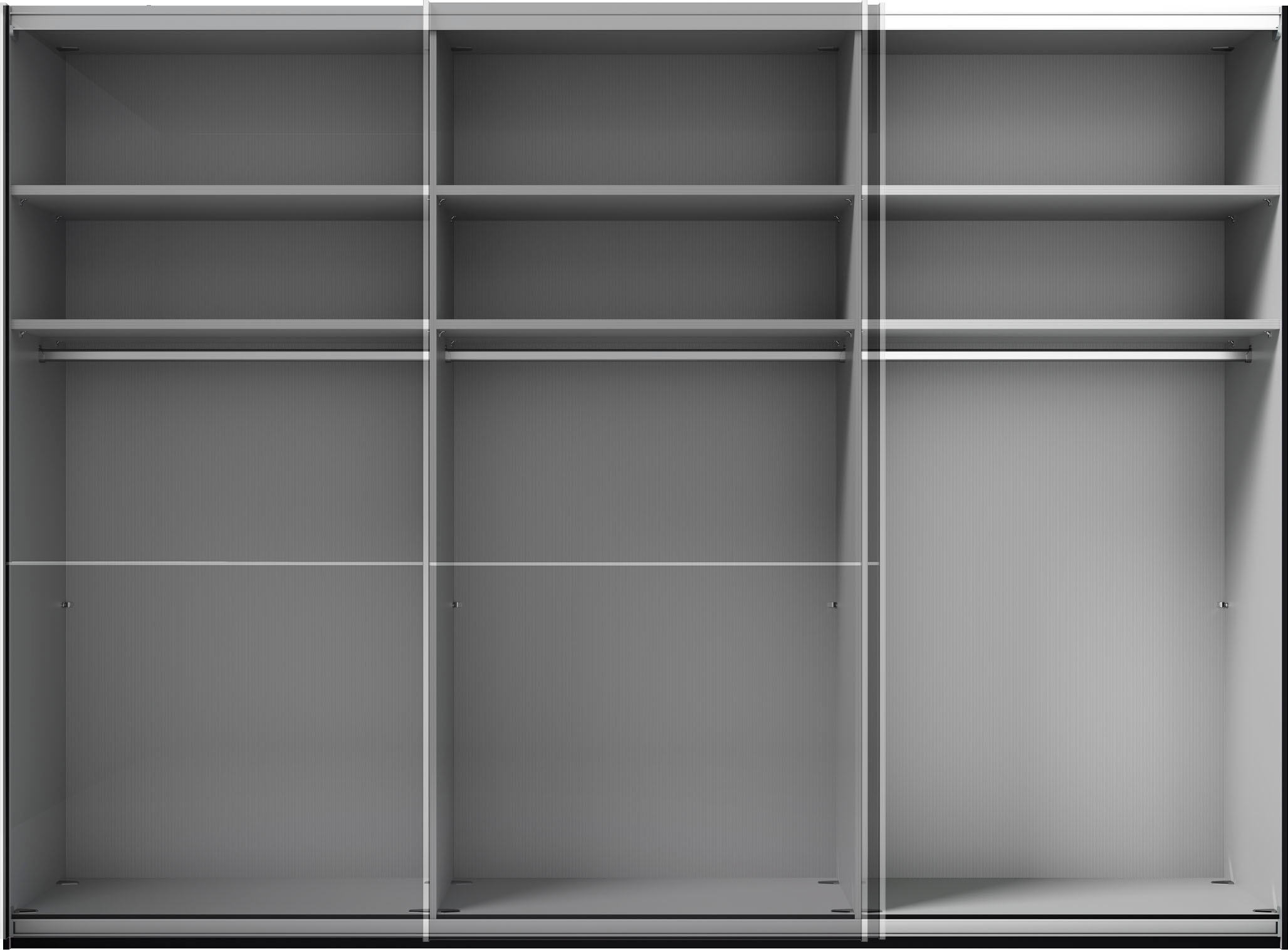 Musterring Schwebetürenschrank »Imola W«, inkl. Einlegeböden und Kleiderstangen, mit Glastüren und Aufleistungen