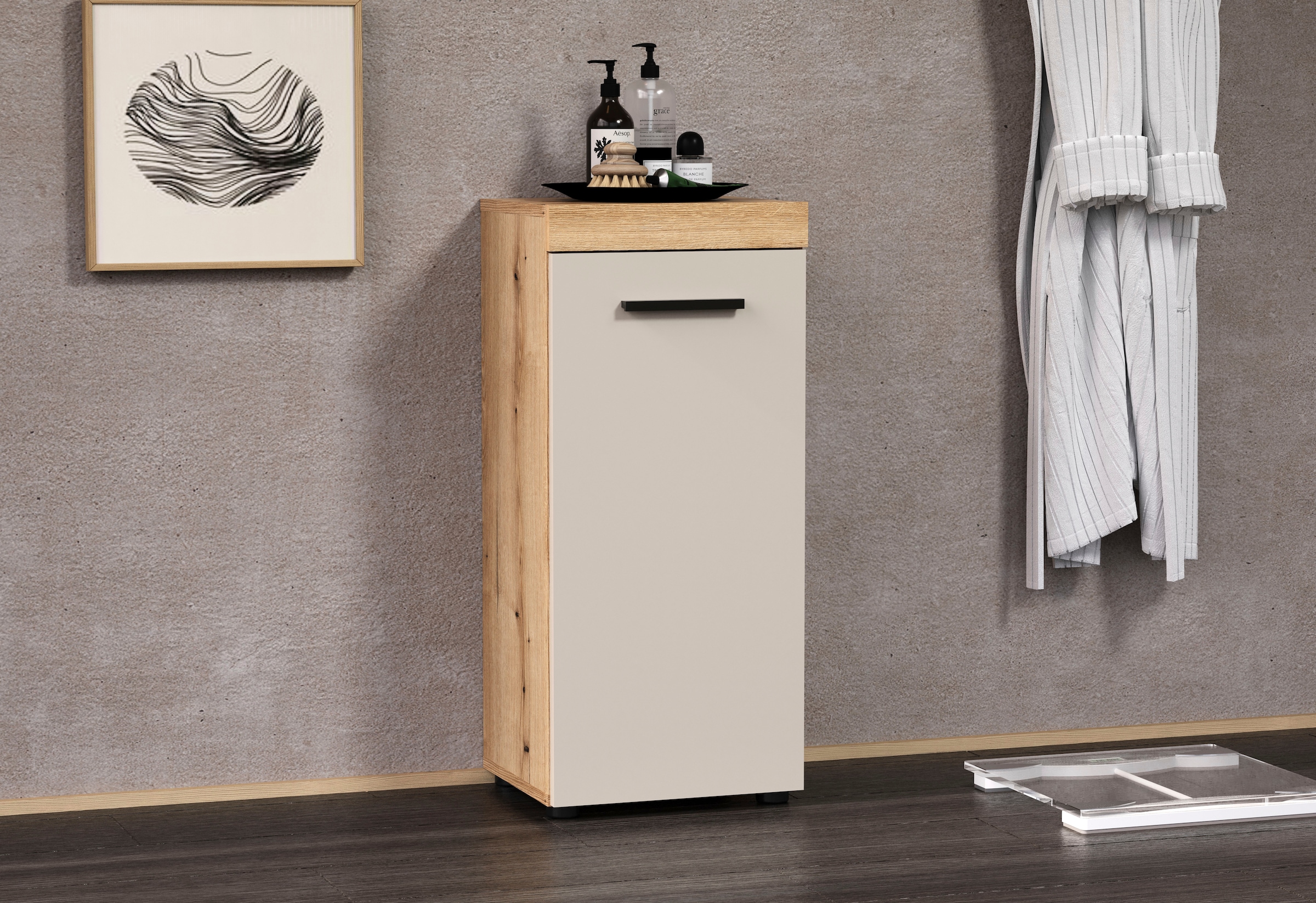 welltime Badkommode »Isera« 1 Stk. tlg. Unterschrank mit 1 Tür und 1 Einlegeboden – (B/T/H) 36/31/81 cm