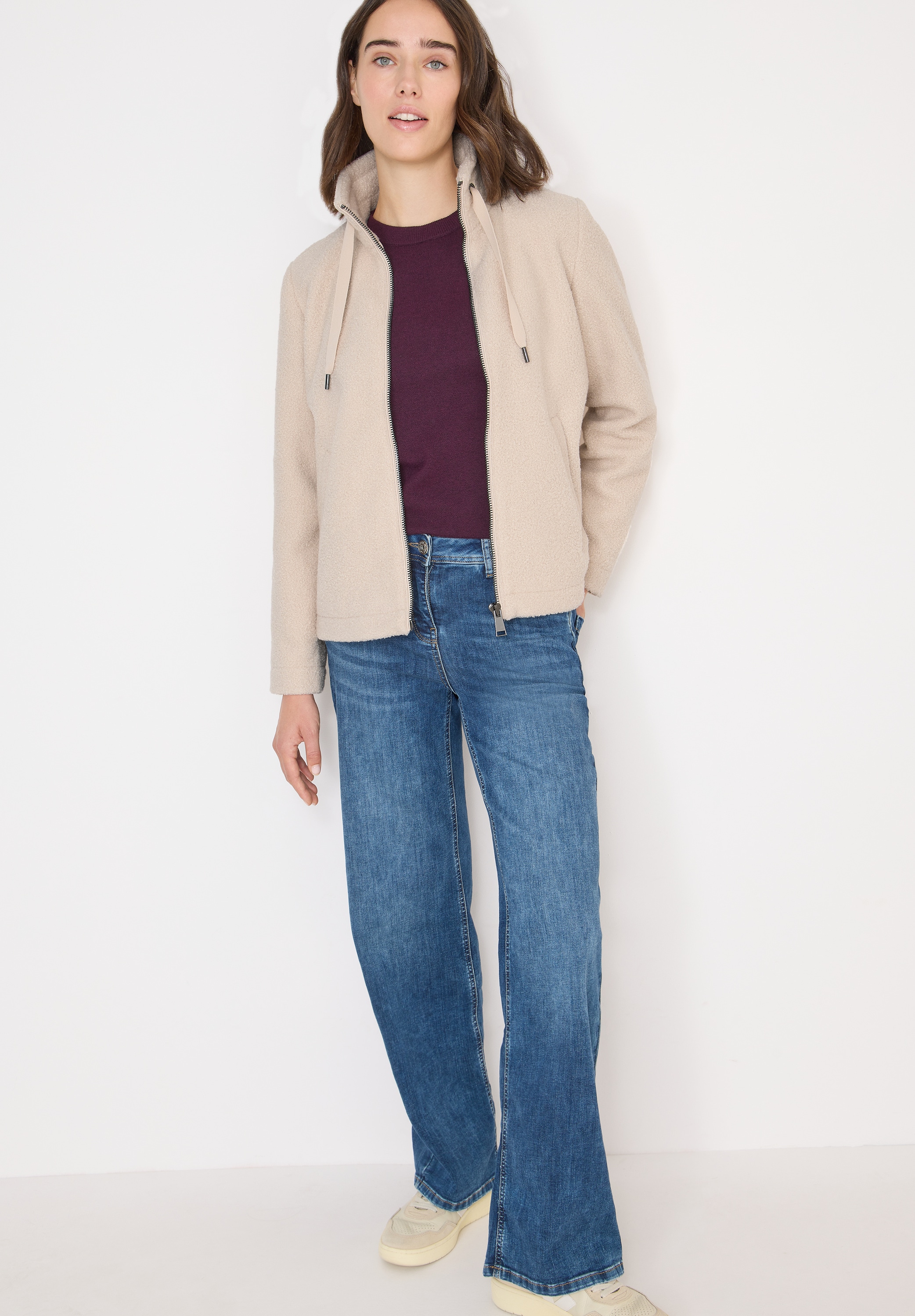 Cecil Kurzjacke ohne Kapuze in weicher Teddy-Qualität