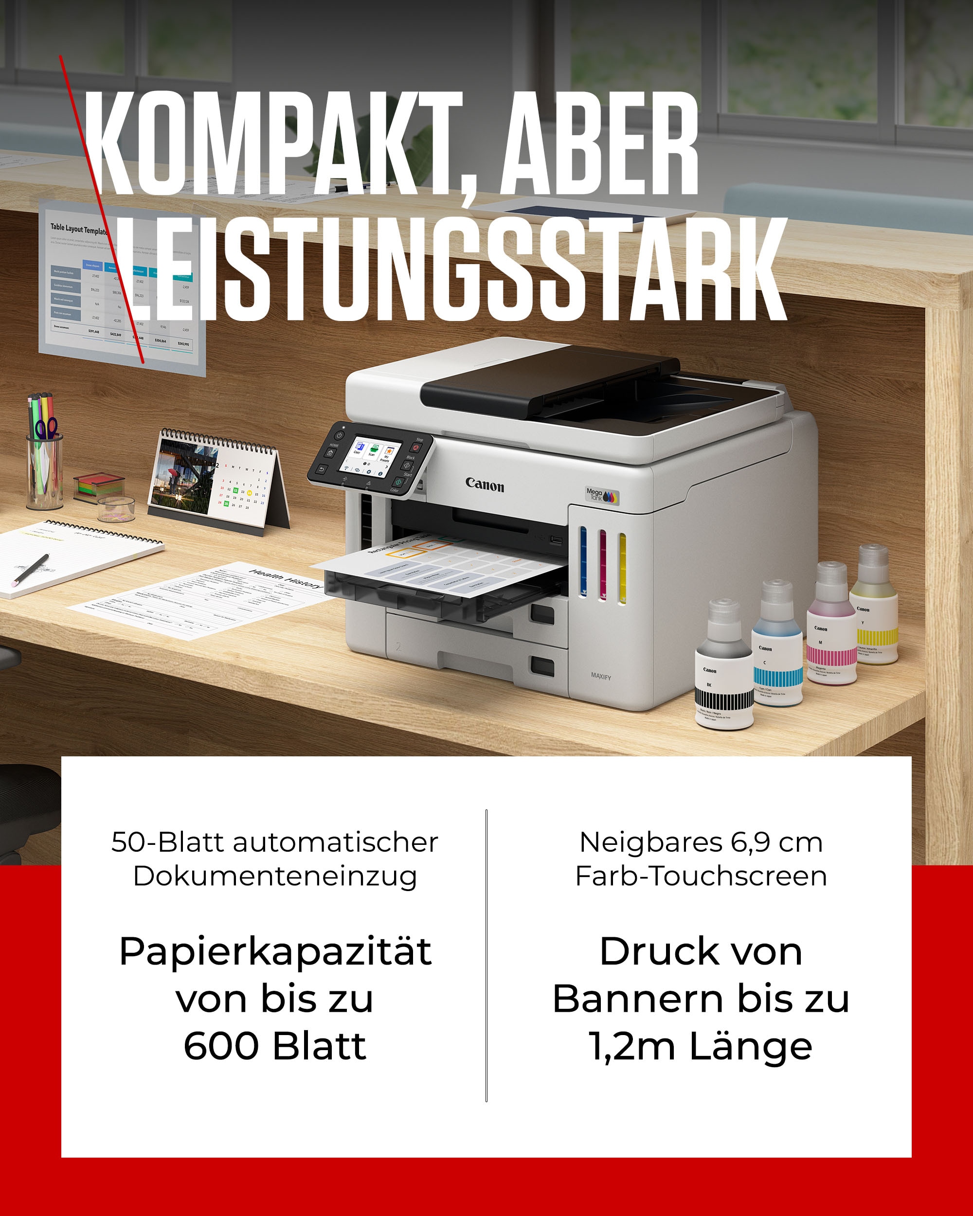 Canon Multifunktionsdrucker »MAXIFY GX7150« 4in1 Tintenstrahl-Multifunktionsgerät mit ADF / niedrigen Druckkosten