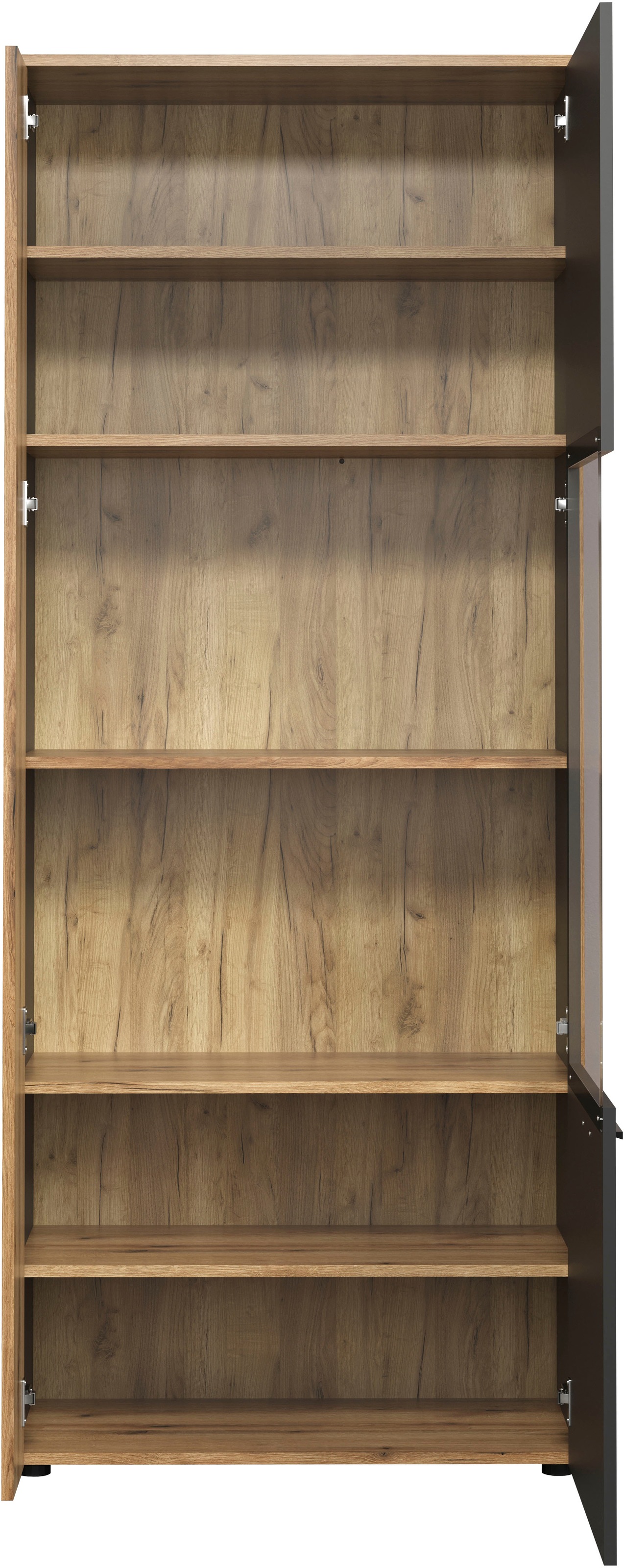 Home affaire Standvitrine »Estepona« 1 Stk. tlg. Standvitrine mit 2 Türen - (B/T/H) 80/42/195 cm