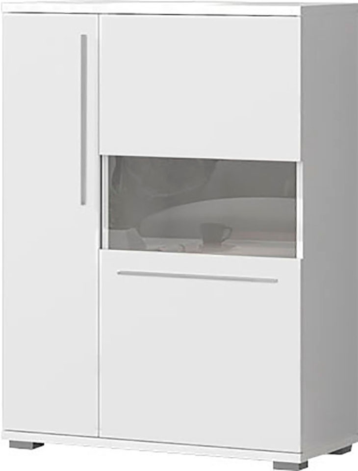 Places of Style Highboard "Piano Vitrine", (H/B/T): 123/90/40,2cm), UV lack günstig online kaufen