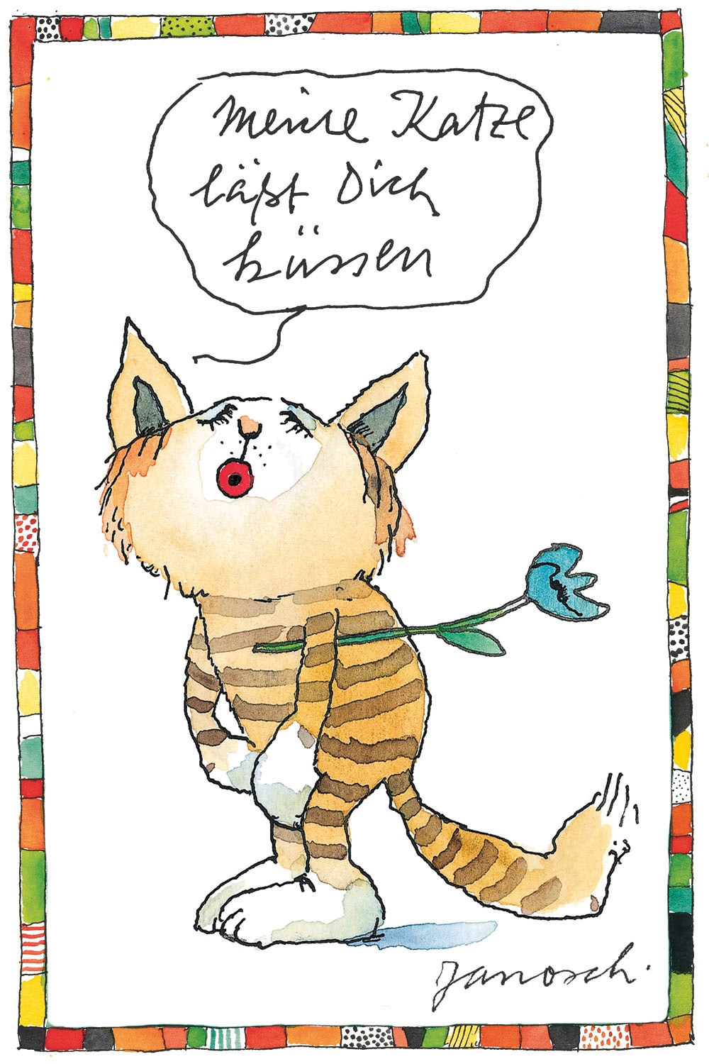 LuckyLinde Leinwandbild "Meine Katze lässt dich Küssen" Blumen  Figuren  Fi günstig online kaufen