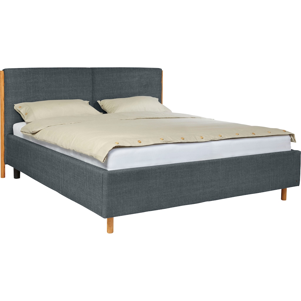 TOM TAILOR HOME Polsterbett »CALIFORNIA BED«, mit seitlichen Holzakzenten am Kopfteil