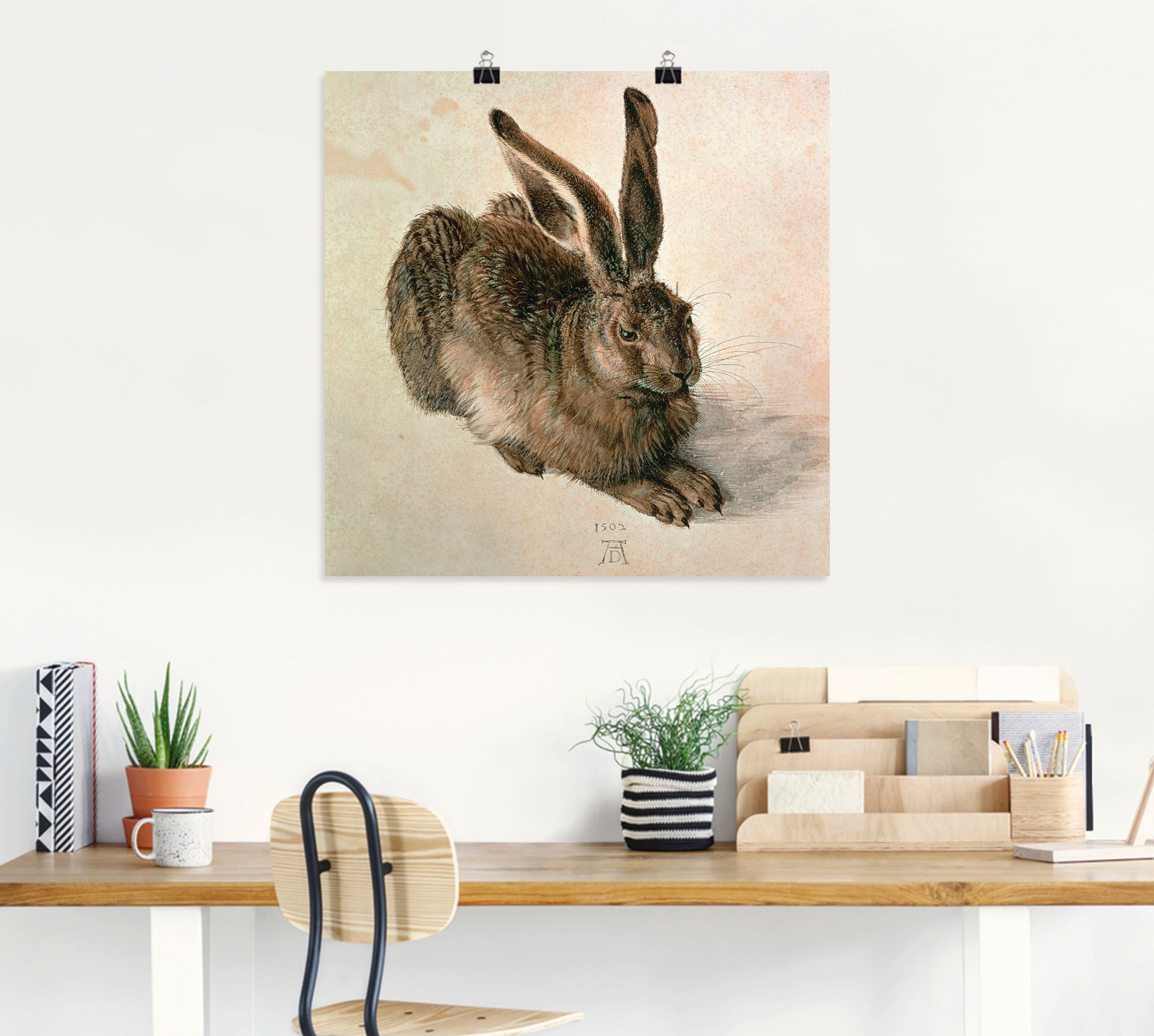Artland Wandbild "Junger Feldhase. 1502" Wildtiere 1 Stk. tlg. als Leinwand günstig online kaufen