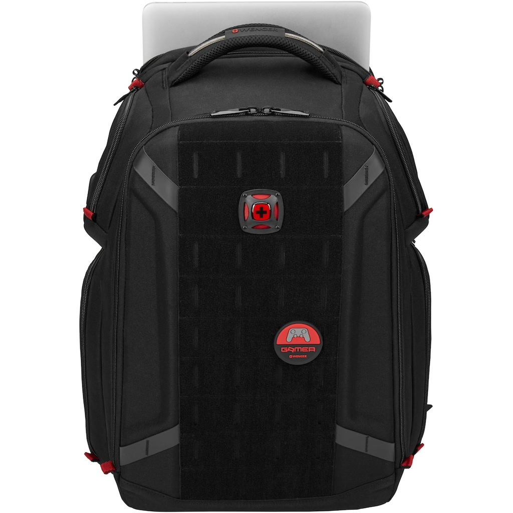 Wenger Laptoprucksack »PlayerOne Gaming-Laptop-Rucksack 17,3 Zoll, schwarz«, für Laptops bis 17,3 Zoll; inklusive USB-Schleuse