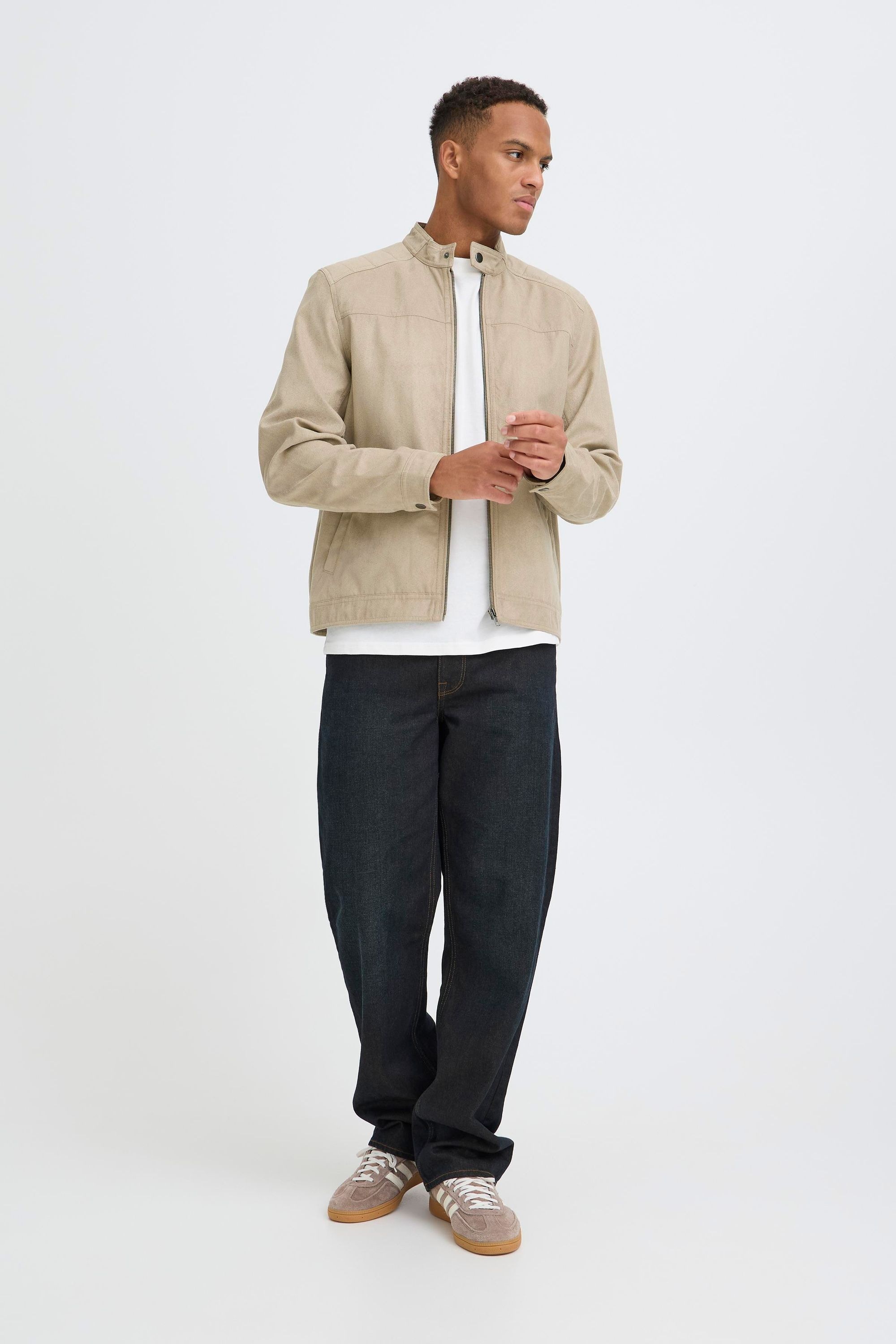 Blend Hemdjacke »BHFossy« ohne Kapuze Modische Kunstlederjacke mit praktischen Eingriffstaschen