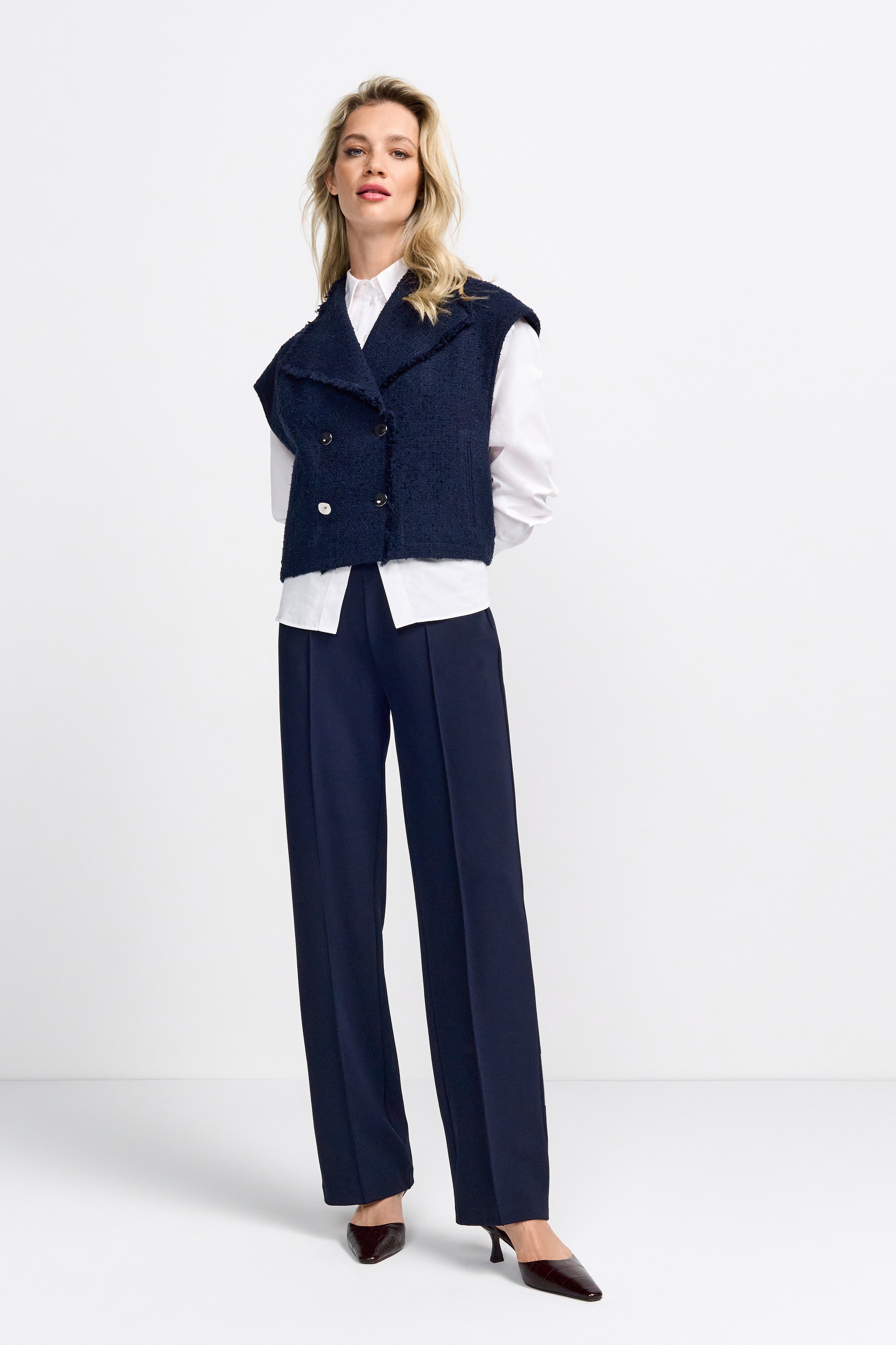 Thumbnail - RICHROYAL Bügelfaltenhose Unechte Leistentaschen hinten; mit elastischem Bund