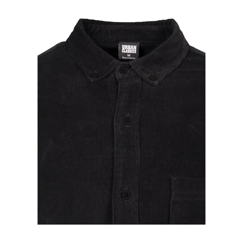 URBAN CLASSICS Langarmhemd »Urban Classics Herren Corduroy Shirt«, (1 tlg.)