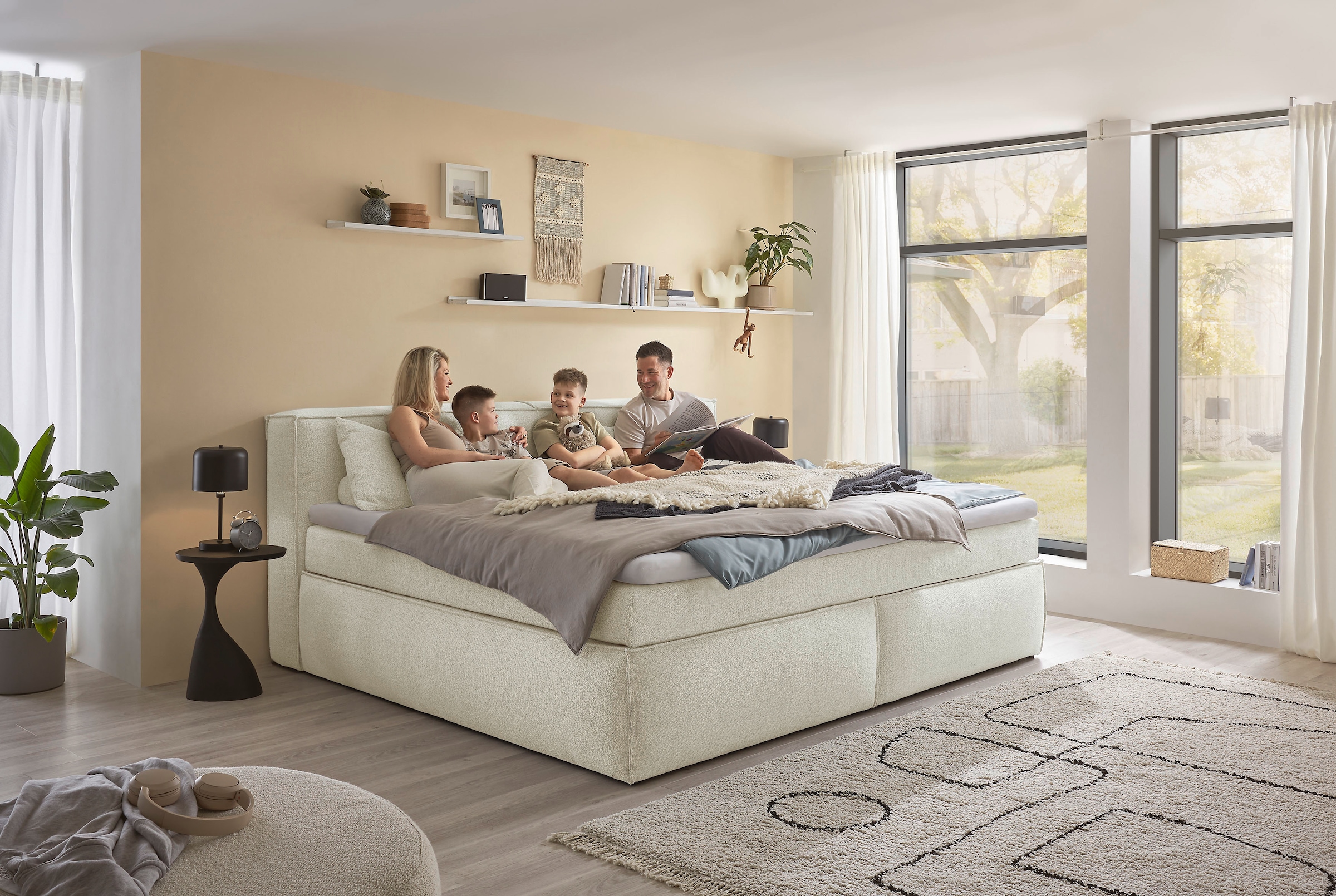 ED EXCITING DESIGN Boxspringbett »Sandon, Familienbett erhältlich in der Größe 240x200cm«