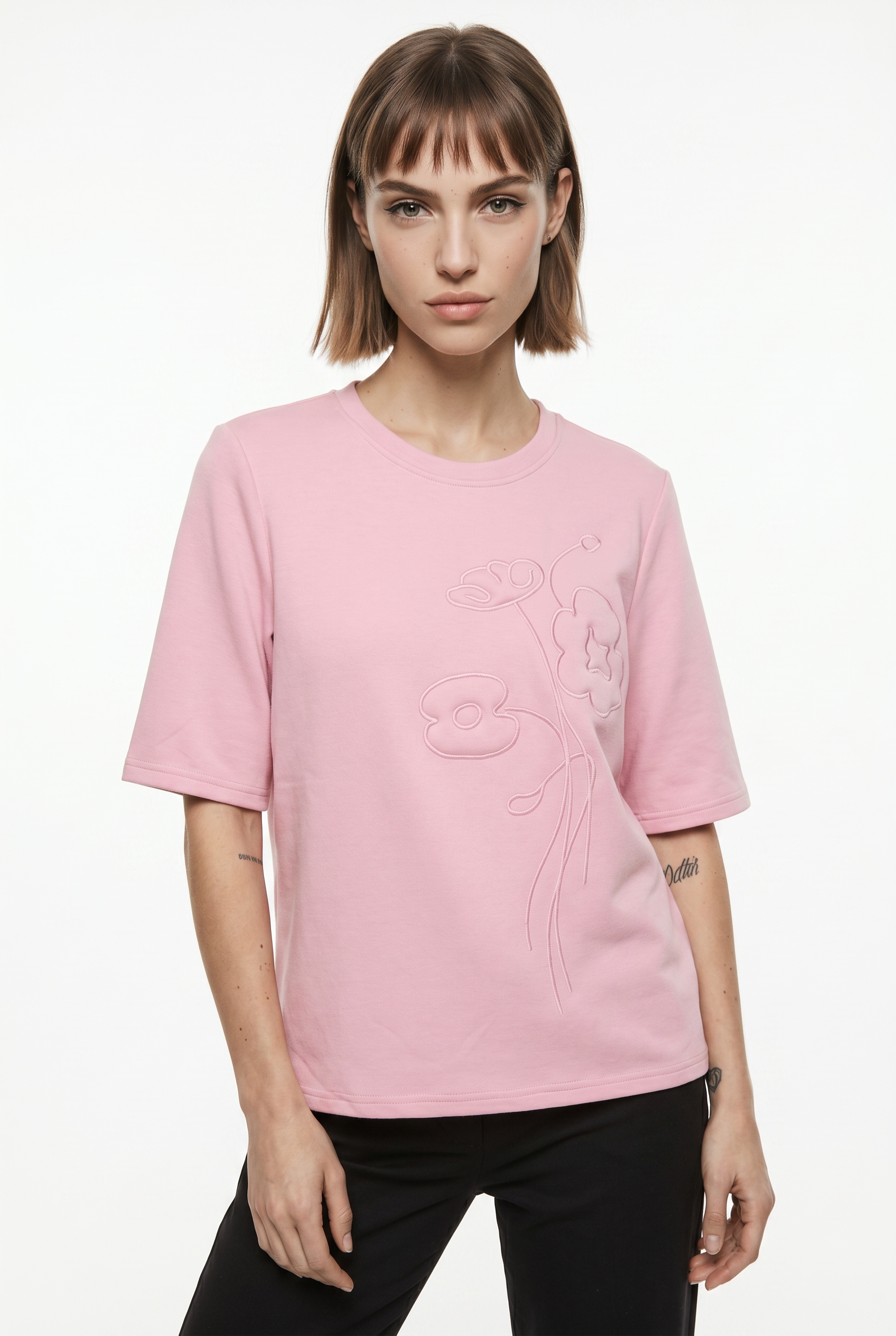 Vero Moda Kurzarmshirt »VMHALI SS EMBROIDERY TOP JRS« Viskosemischung