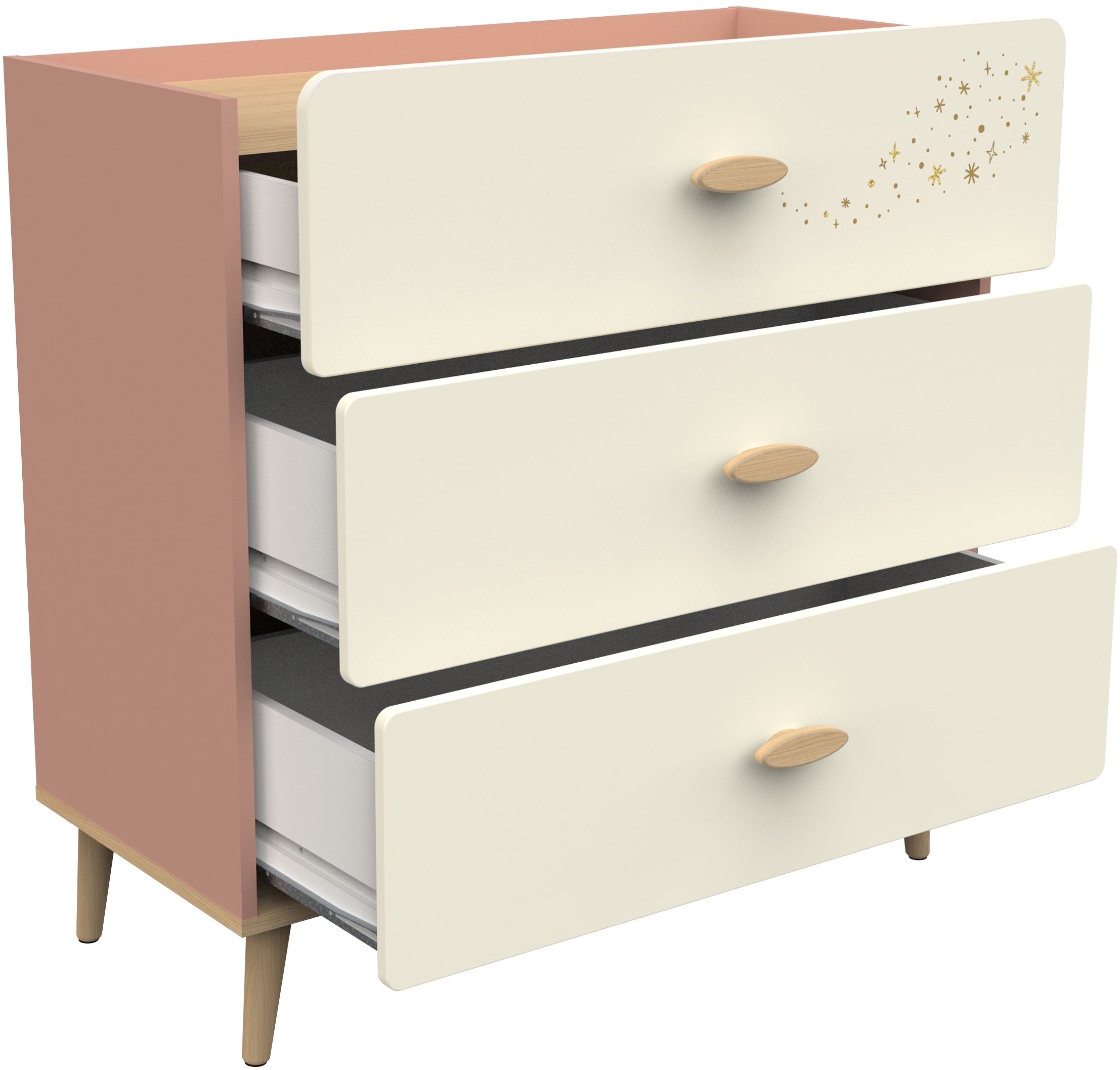 Demeyere GROUP Kommode »Suzie«, Kommode 3 Schubladen fur Kinderzimmer