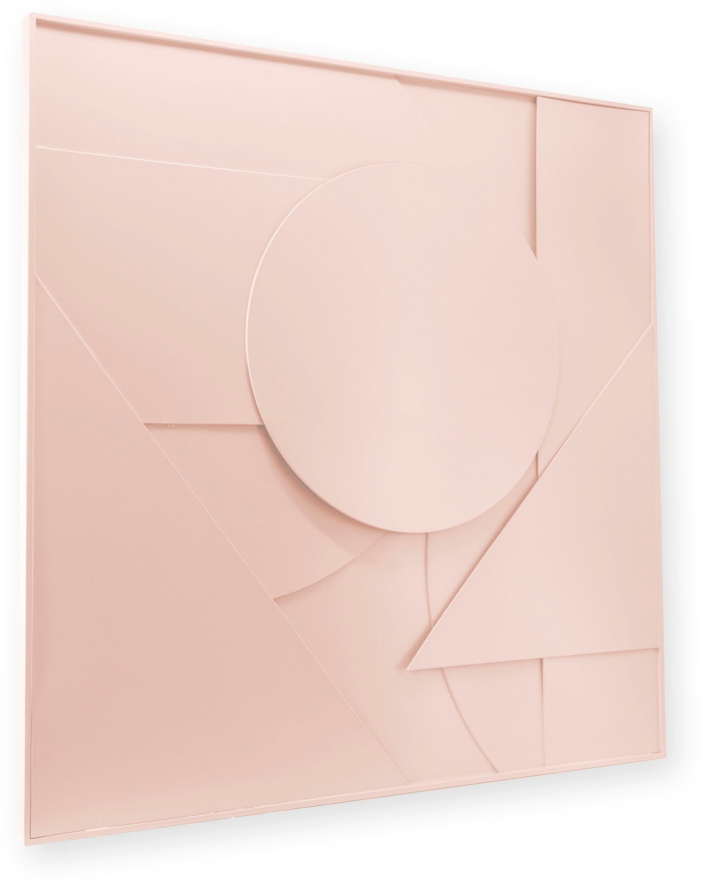 Art for the home Bild mit Rahmen »Abstract 3D« 1 Stk. tlg. Wanddeko Ornament Beige 80x80cm
