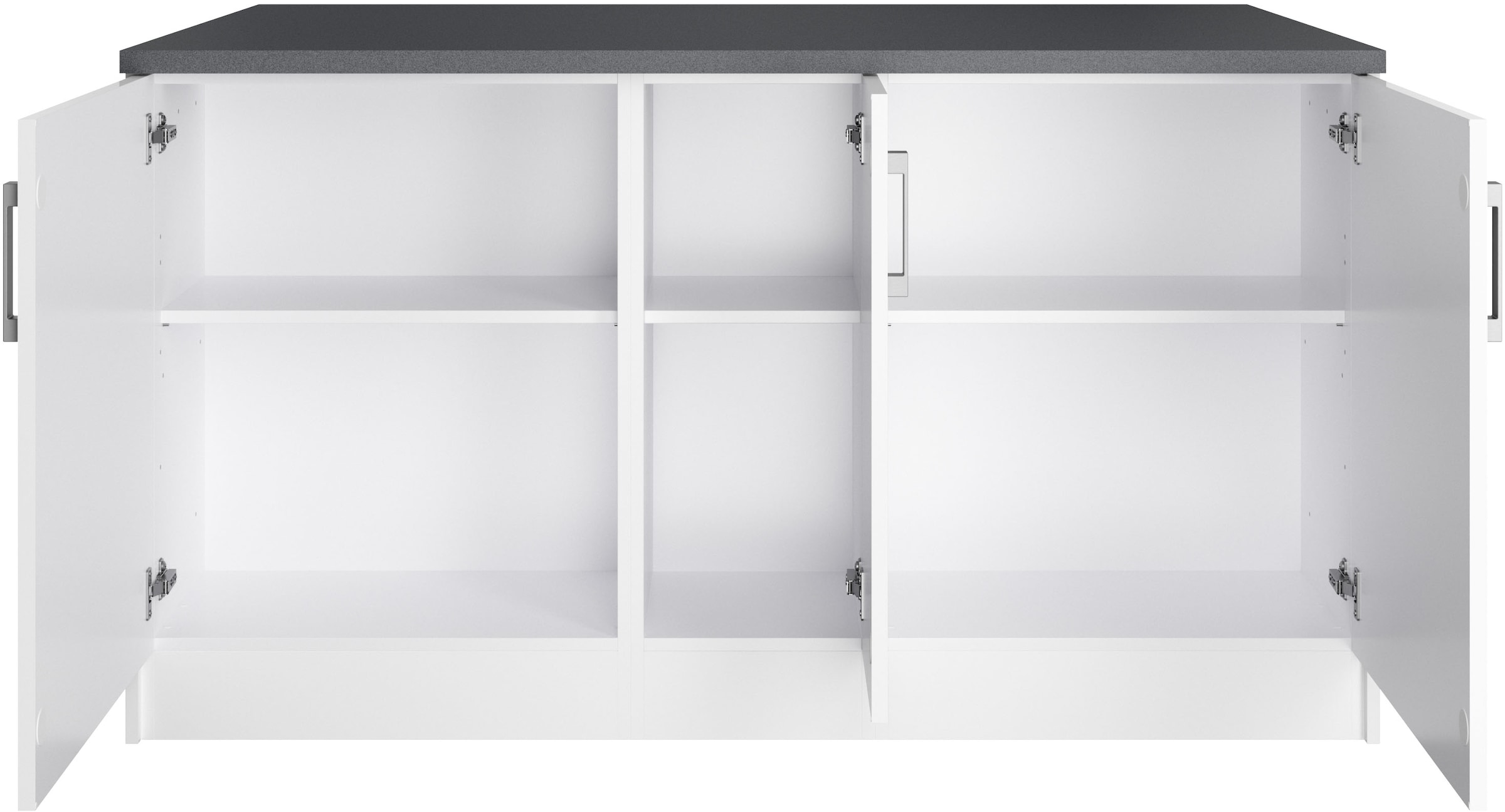 KOCHSTATION Kücheninsel »KS-Toronto«, Breite 153 cm, MDF-Fronten, Flaschenregal