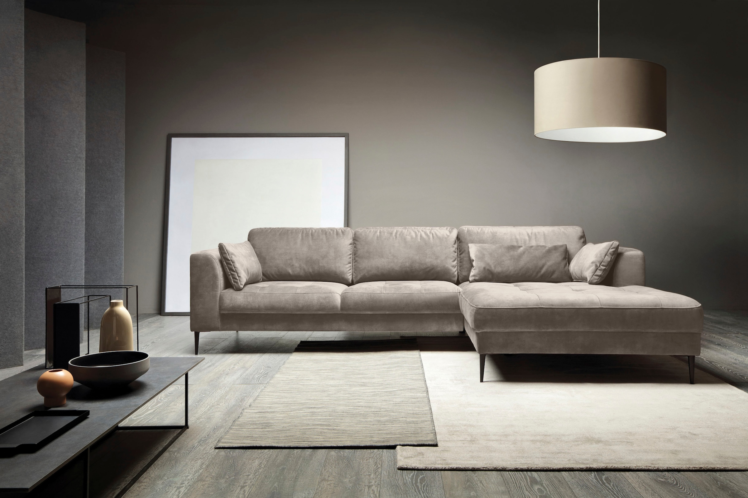 TRENDMANUFAKTUR Ecksofa "Luzi, wahlweise mit Schlaffunktion & Bettkasten. L günstig online kaufen