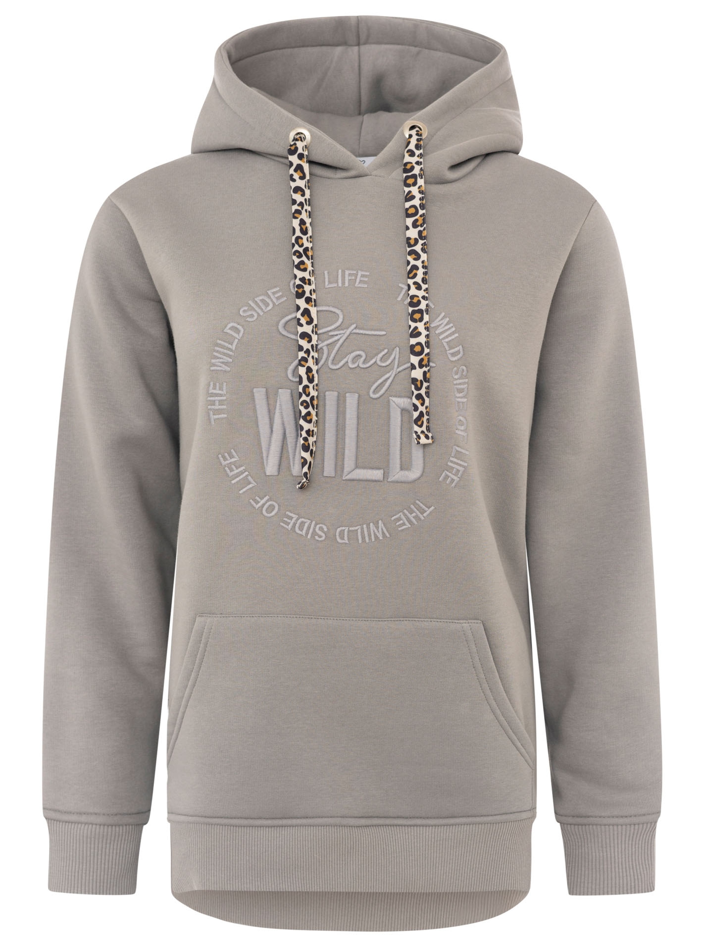 Zwillingsherz Hoodie »"Nelina"«, mit Leo Band und schlichter Stickerei "Stay Wild", Kapuze
