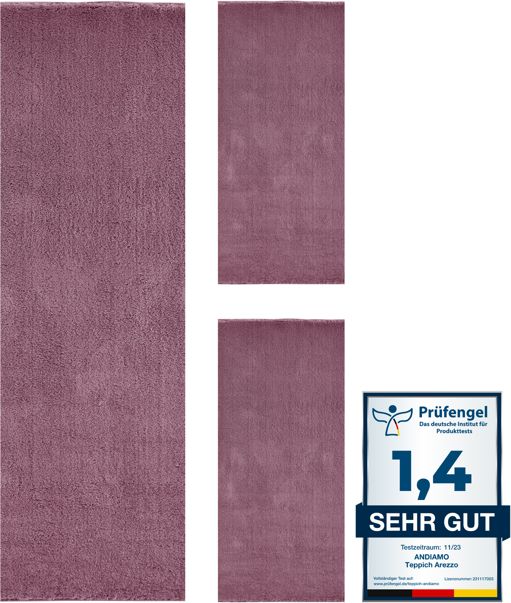 Andiamo Bettumrandung "Arezzo" Höhe 16 mm 1 tlg. Uni Farben, weicher Flor, günstig online kaufen