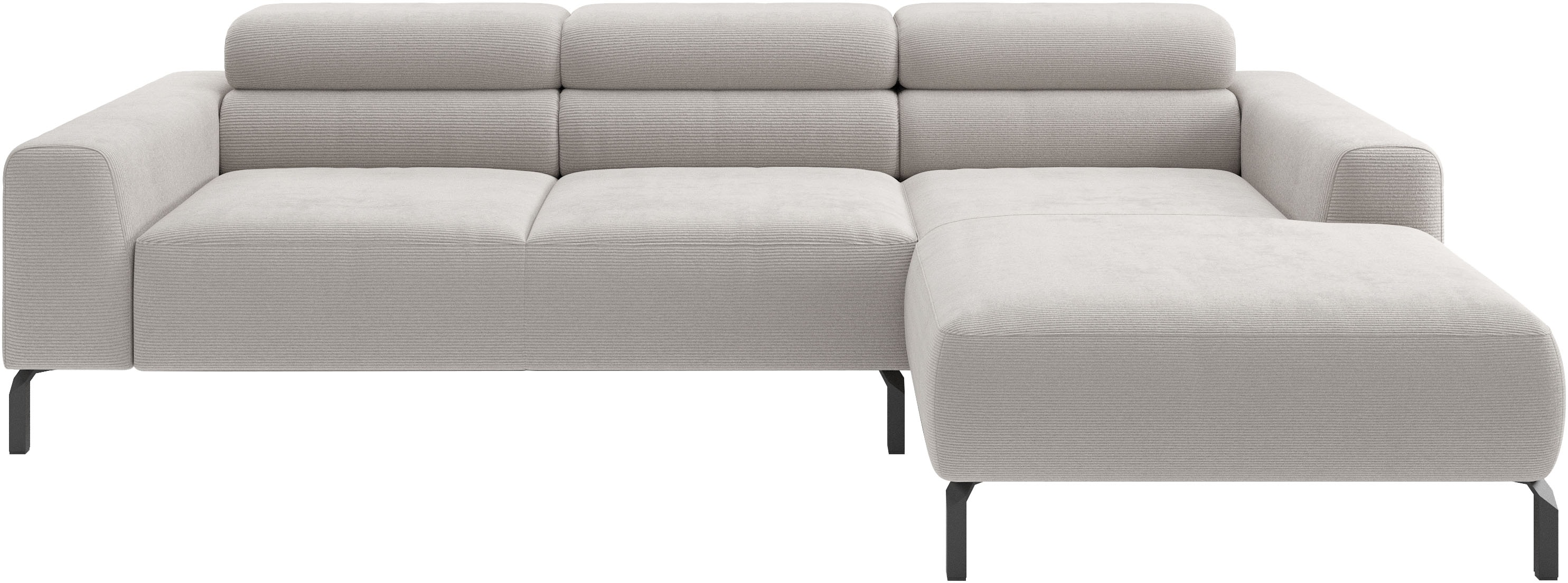Home affaire Ecksofa "Ecksofa, L-Form, incl. Kopfteilverstellung, Breite 258 cm" wahlweise elektrische Sitztiefenverstellung