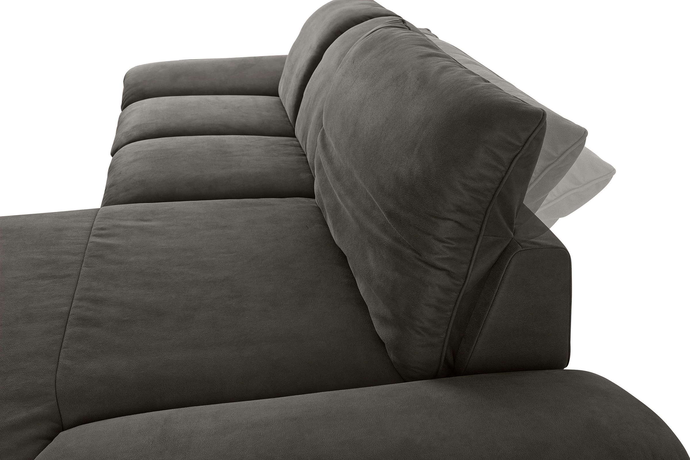 W.SCHILLIG Ecksofa »enjoy&MORE, Designsofa, bequem, elegant und zeitlos, L-Form«, Sitztiefenverstellung, Füße bronze pulverbeschichtet, Breite 340 cm