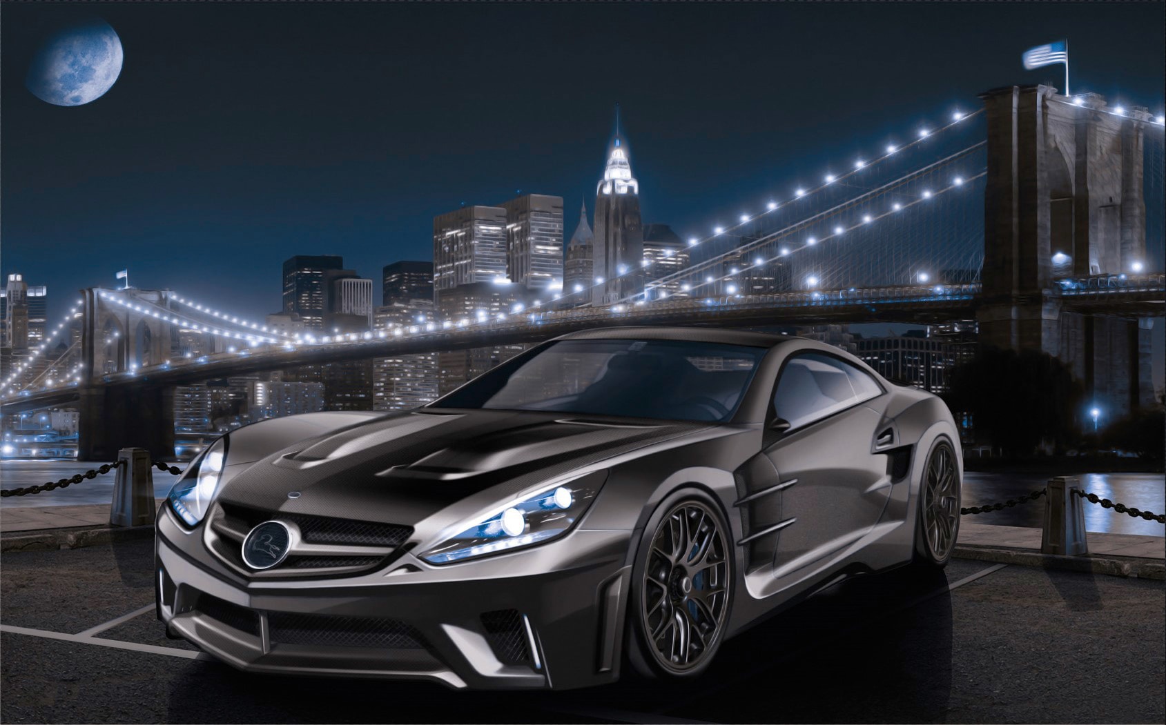Papermoon Fototapete "Manhatten Car II" glatt