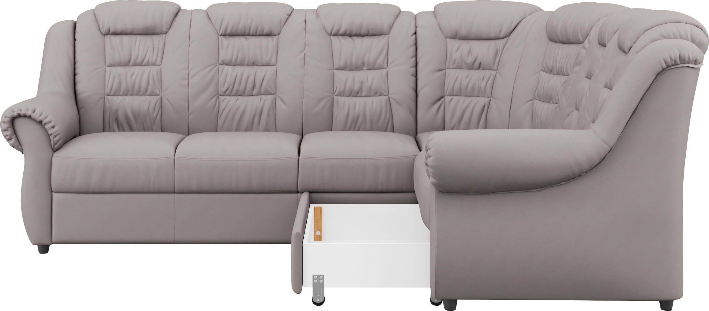 Home affaire Ecksofa »Boston L-Form«, mit hoher Rückenlehne, wahlweise mit Bettfunktion & Stauraum